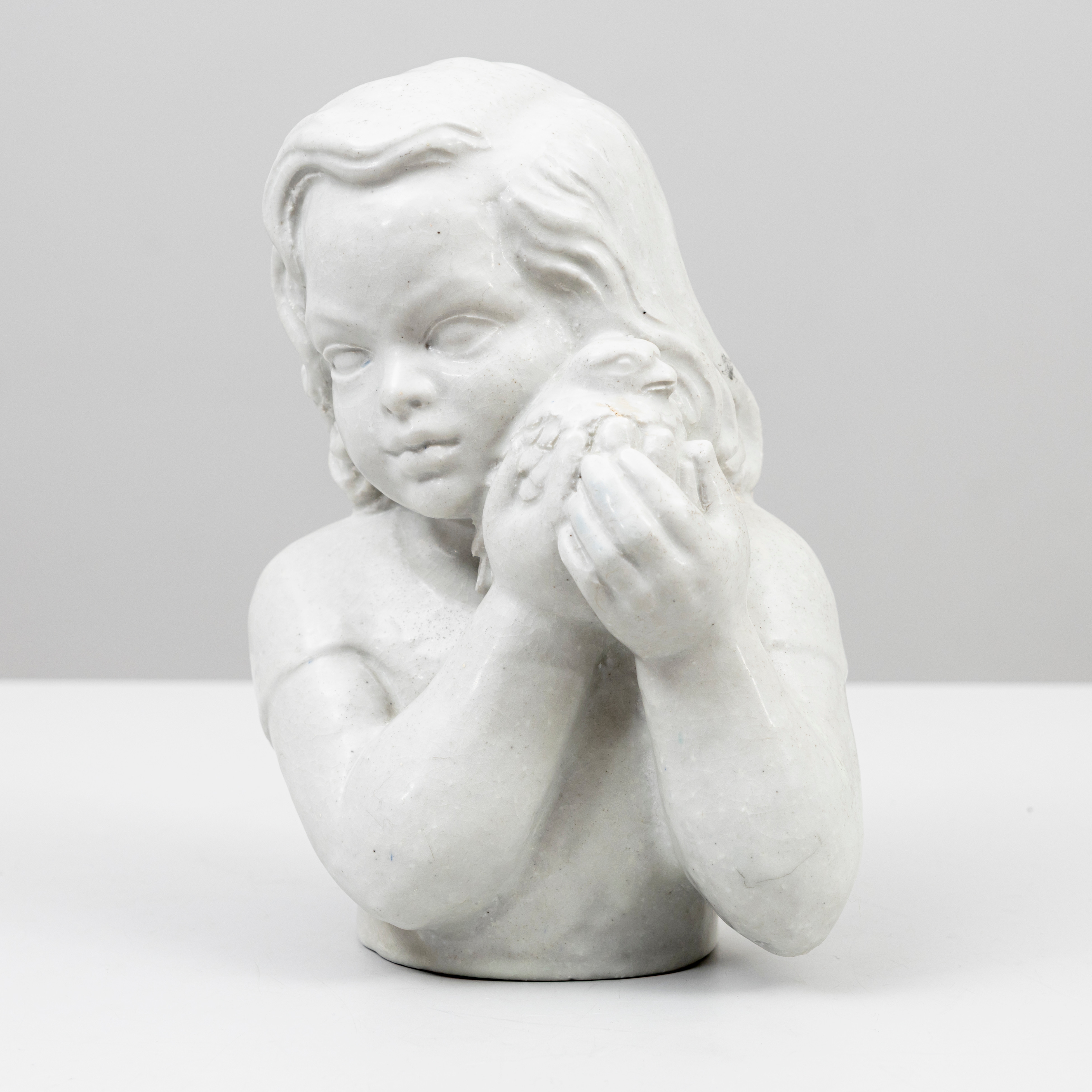 HARALD SALOMON. Byst, Rörstrand, glaserat och chamotterat stengods, signerad.