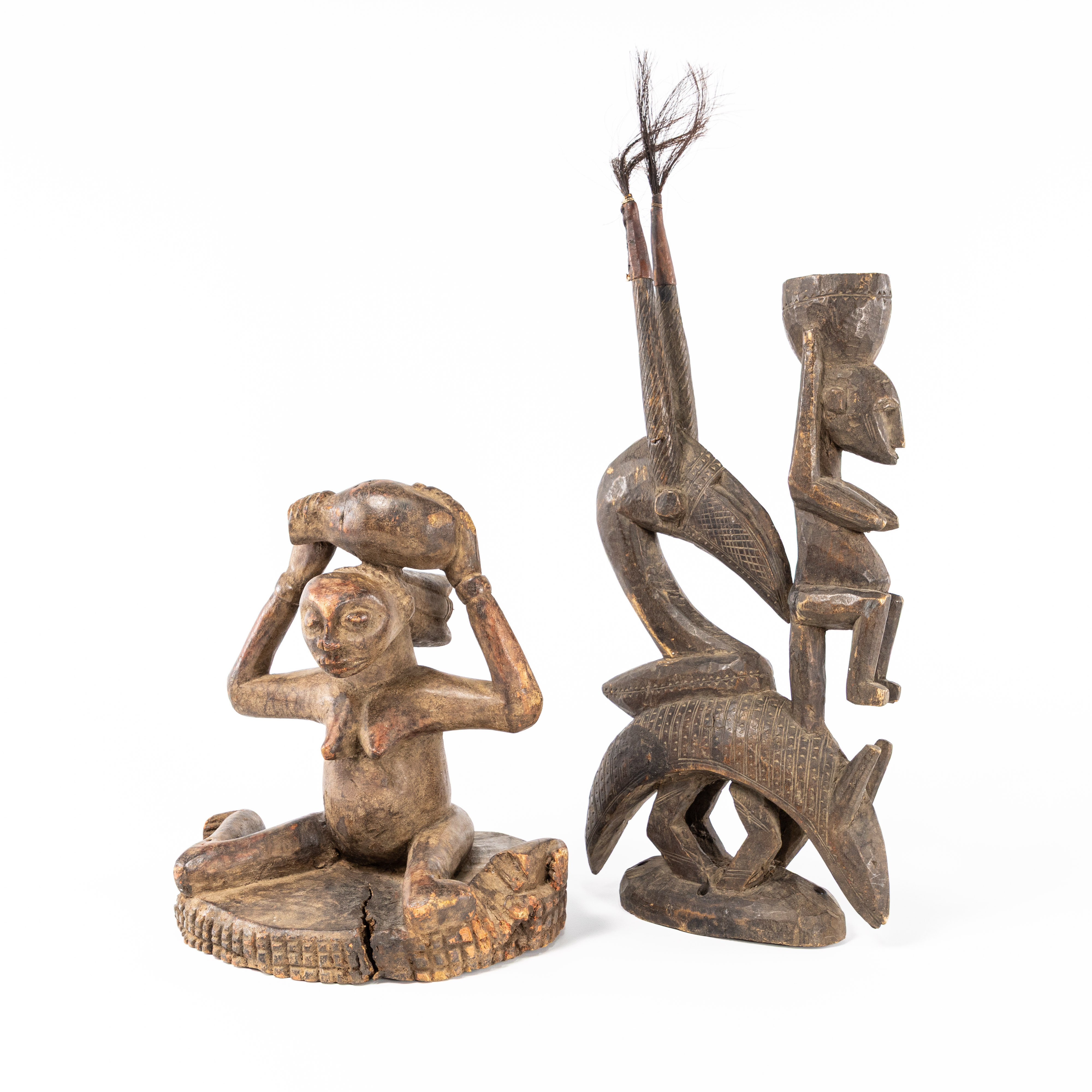 SKULPTURER, skuret trä, Afrika.