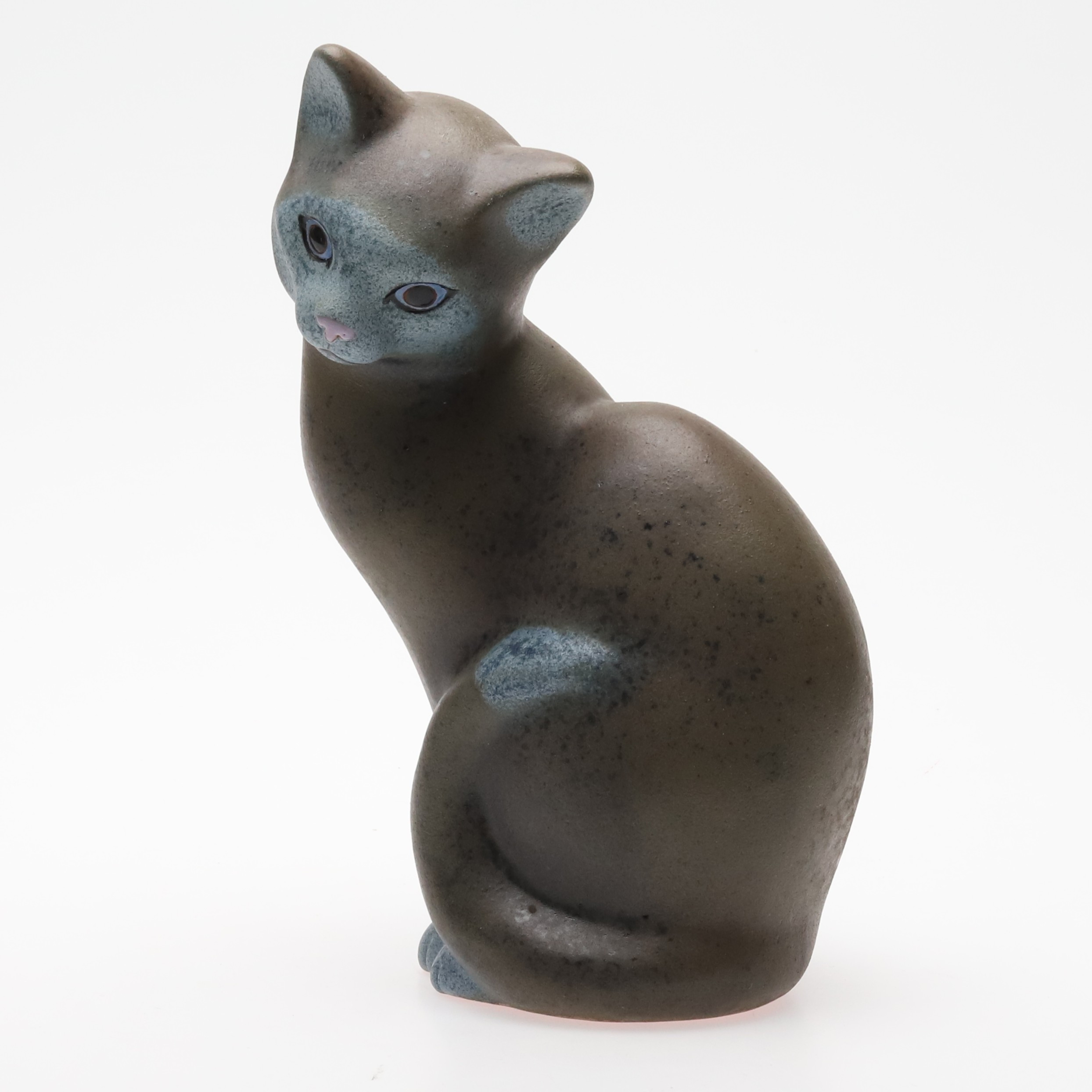 THOMAS HELLSTRÖM. FIGURIN, Lergods, katt, Nittsjö, 1900-tal.