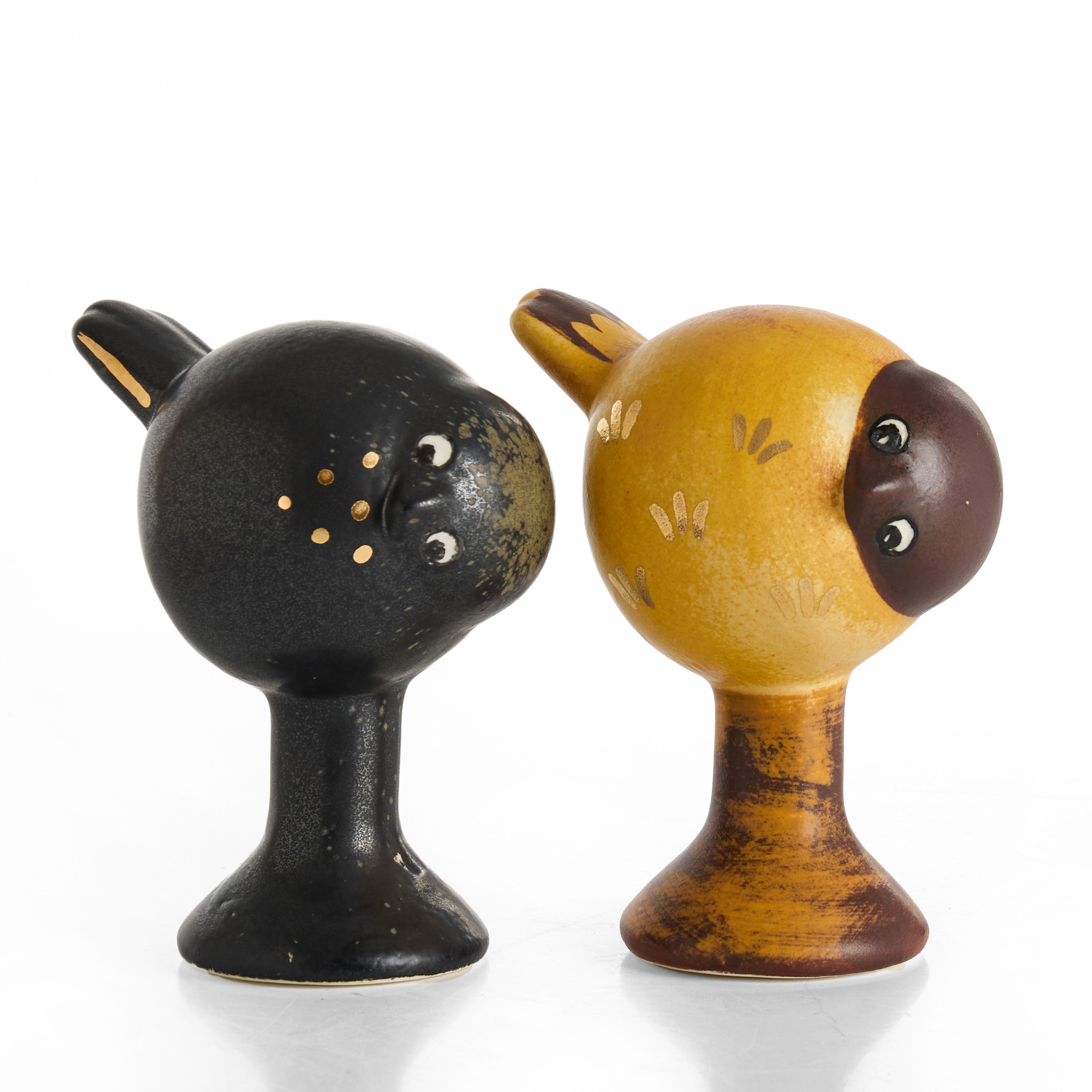 LISA LARSON, "Tekla", 2 figuriner, stengods, märkt LISA L, Sweden.