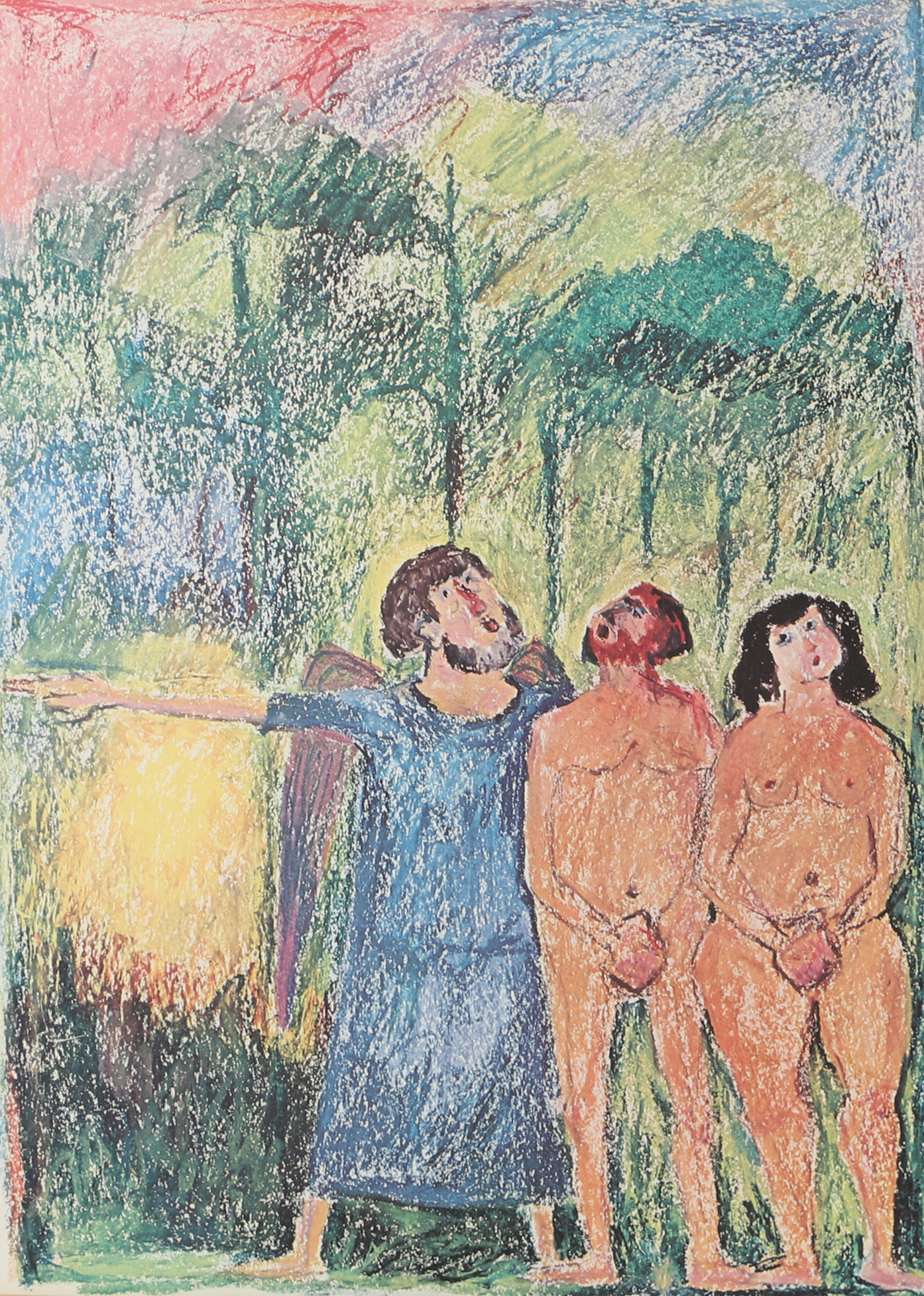 ÅKE HOLM. Utvisningen från Paradiset, inramat tryck.