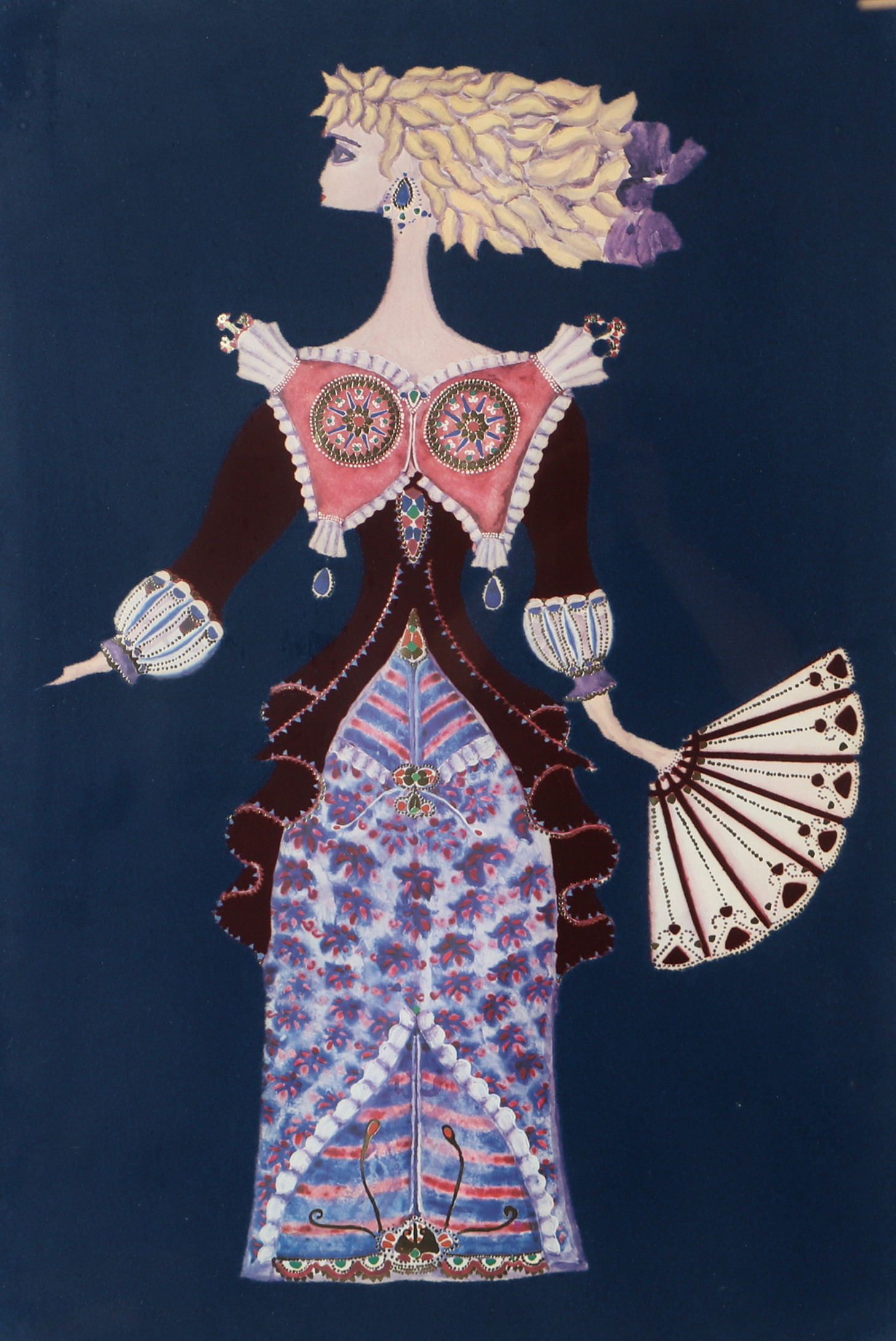 MAX WALTER SVANBERG. Kvinna, färglitografi, signerad Max Walter S.