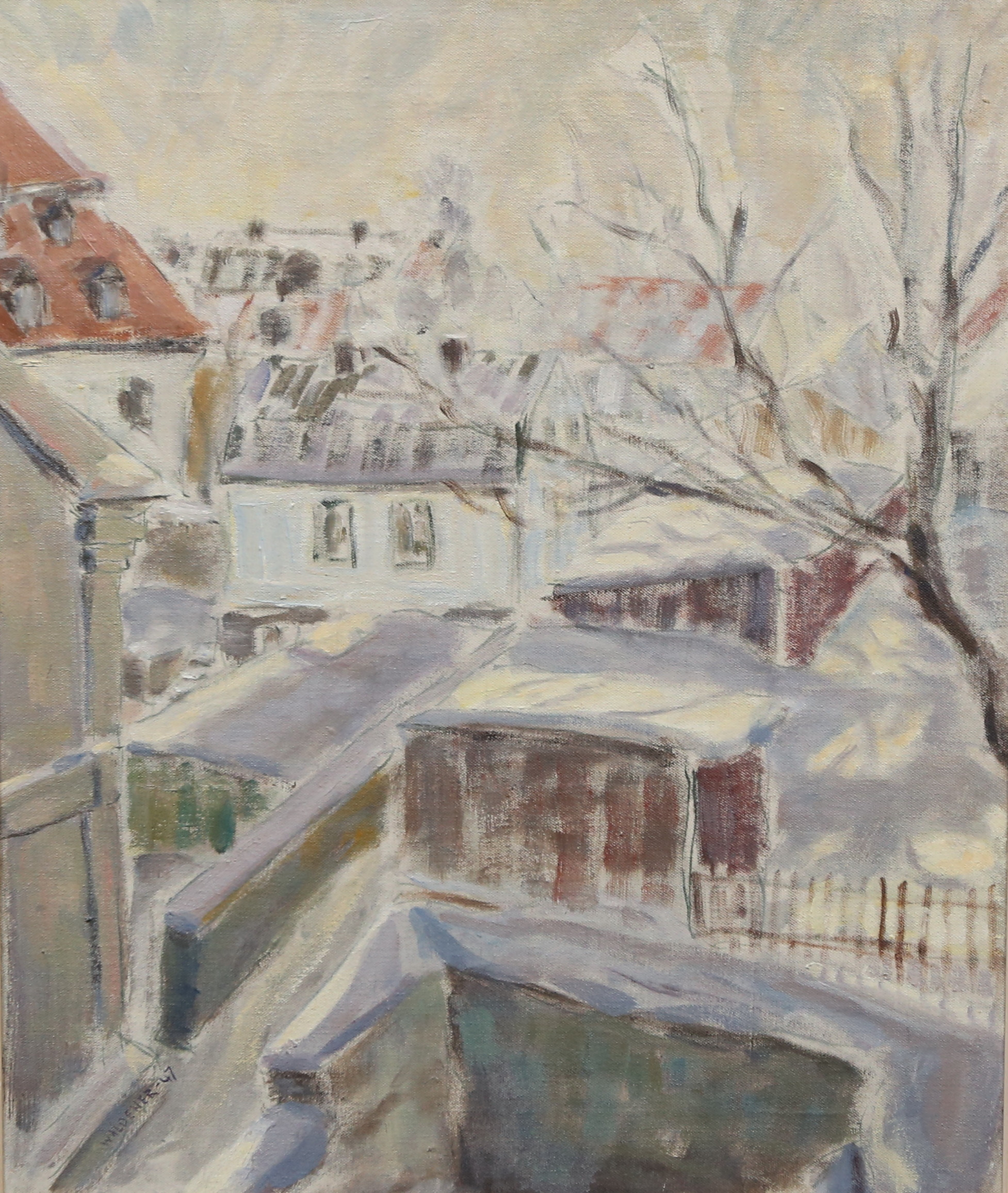 VILLE WALDENER. Olja på duk, signerad och daterad 47.