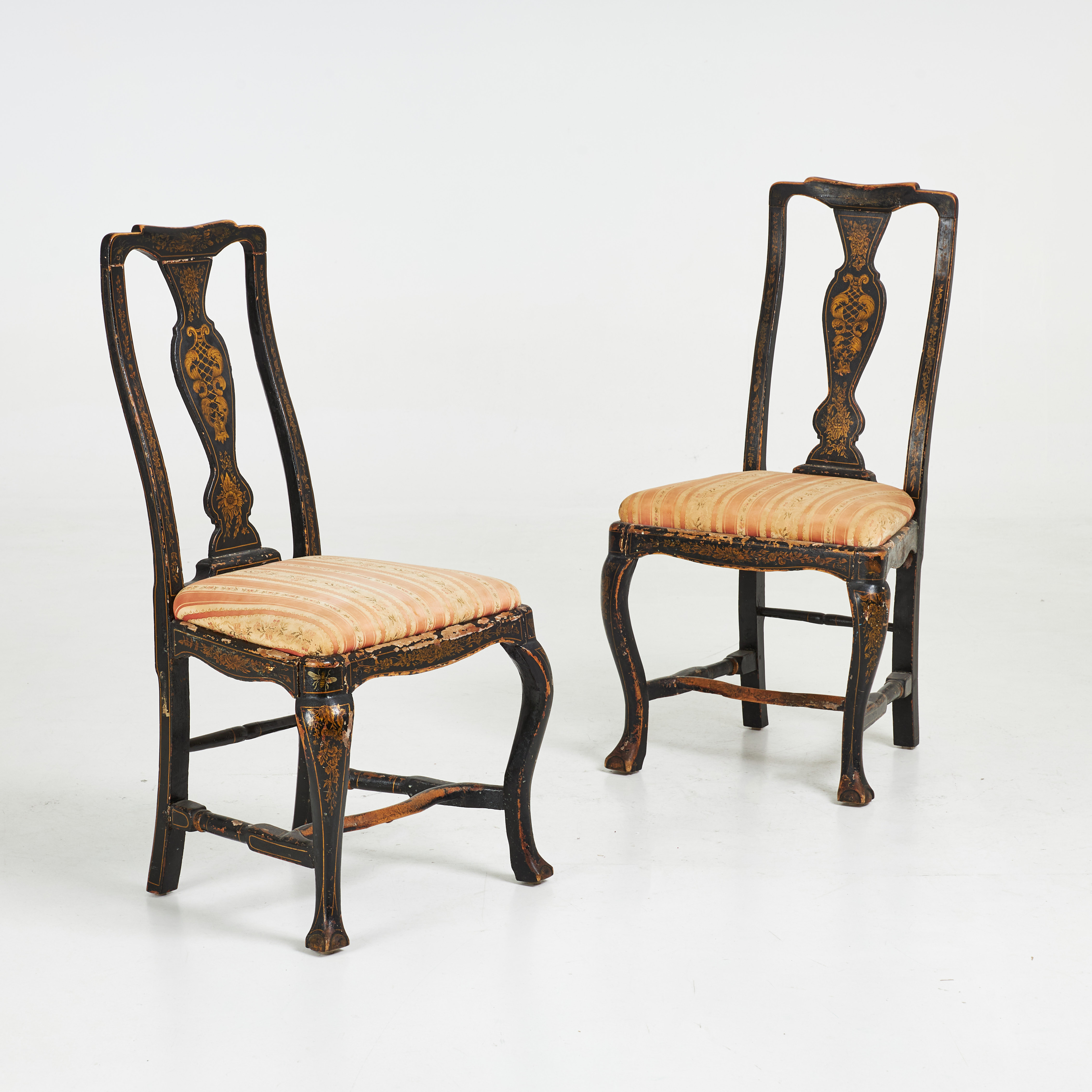 STOLAR, ett par, senbarock, 1700-tal, Halland.