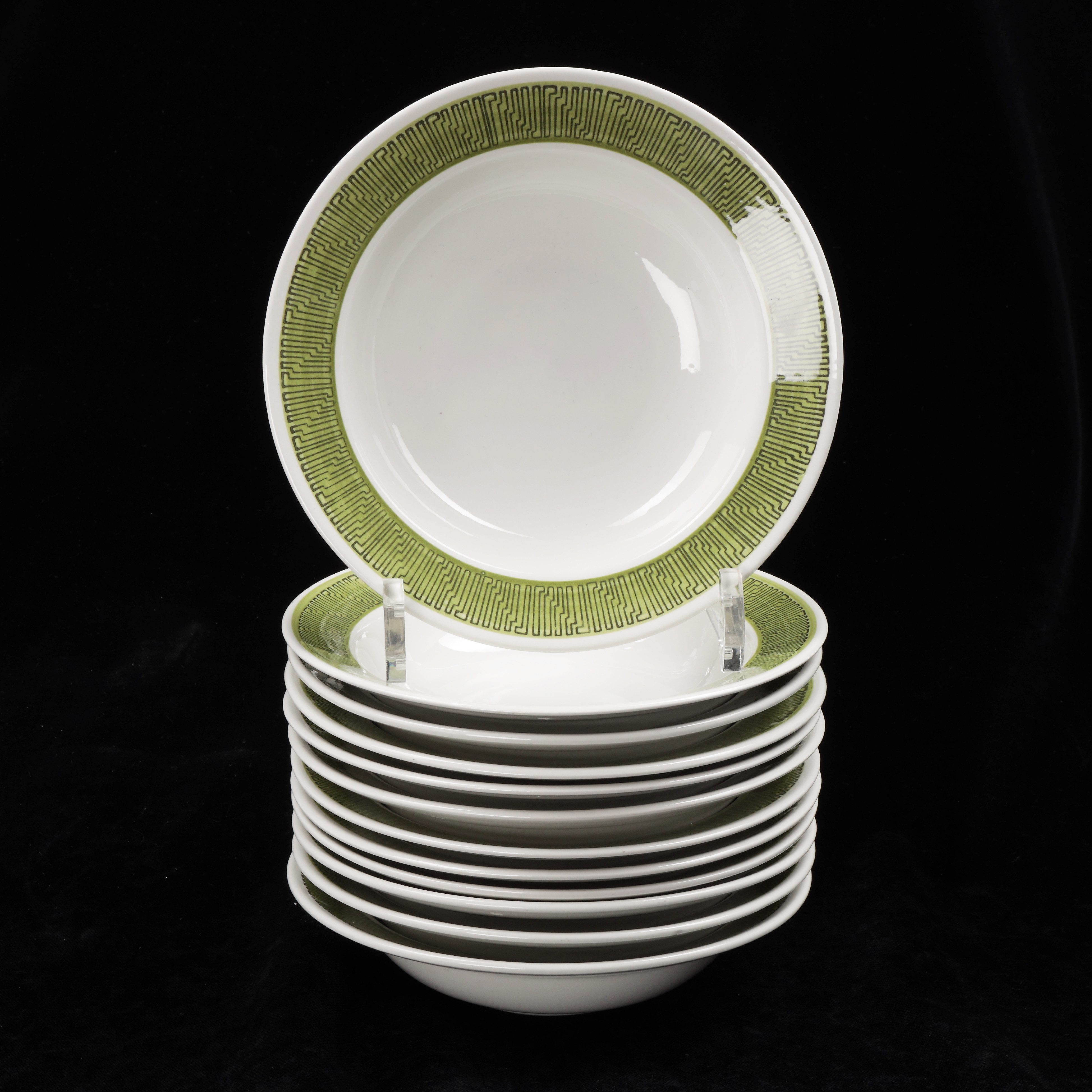 DJUPA TALLRIKAR, 12 st, "Fix", Upsala-Ekeby, 1960-tal.