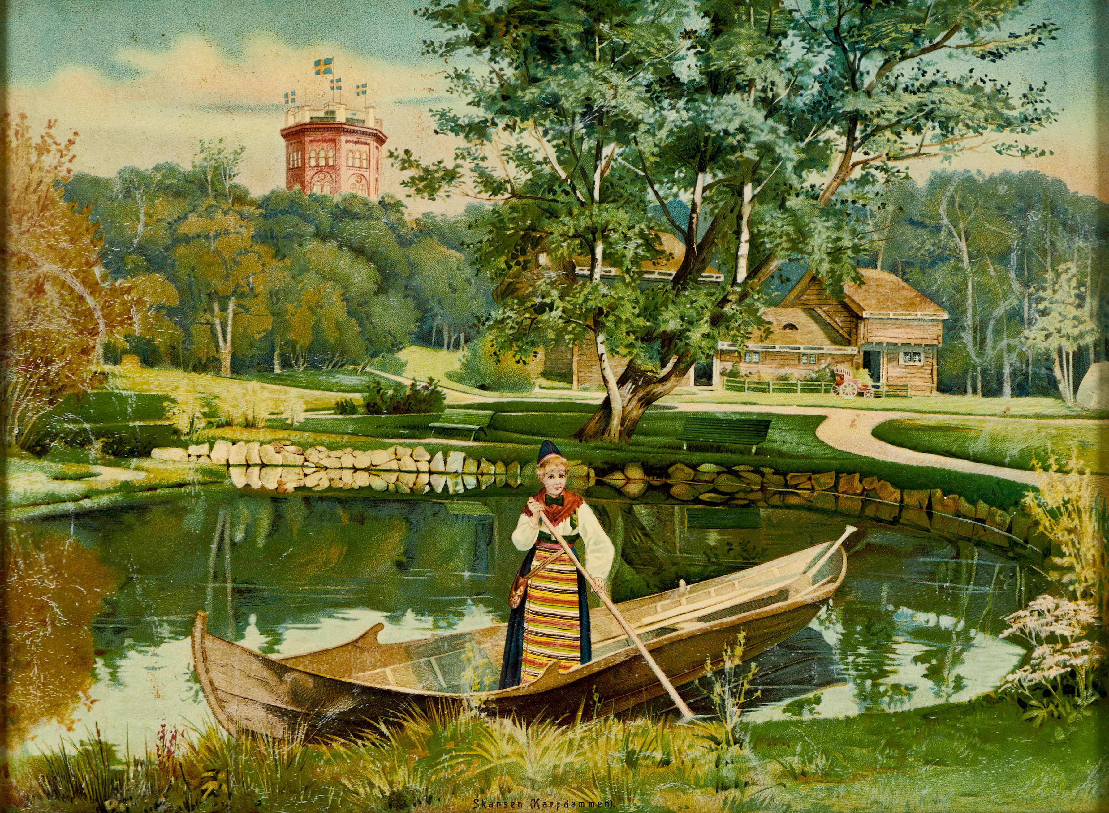 SKANSEN (Karpdammen), STOCKHOLM, 1900, planschverk.