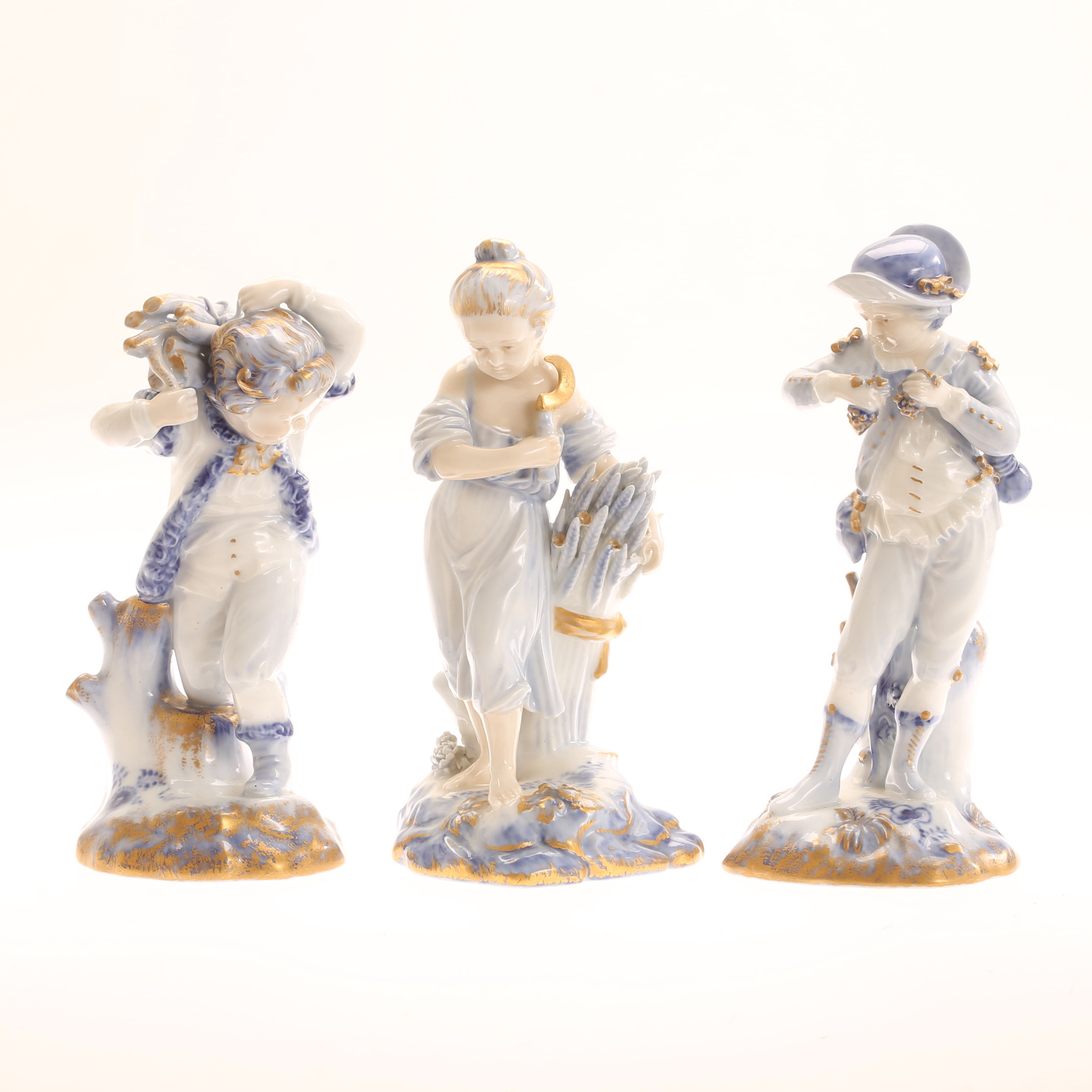 FIGURINER, 3 stycken, porslin, Royal Copenhagen, Danmark.