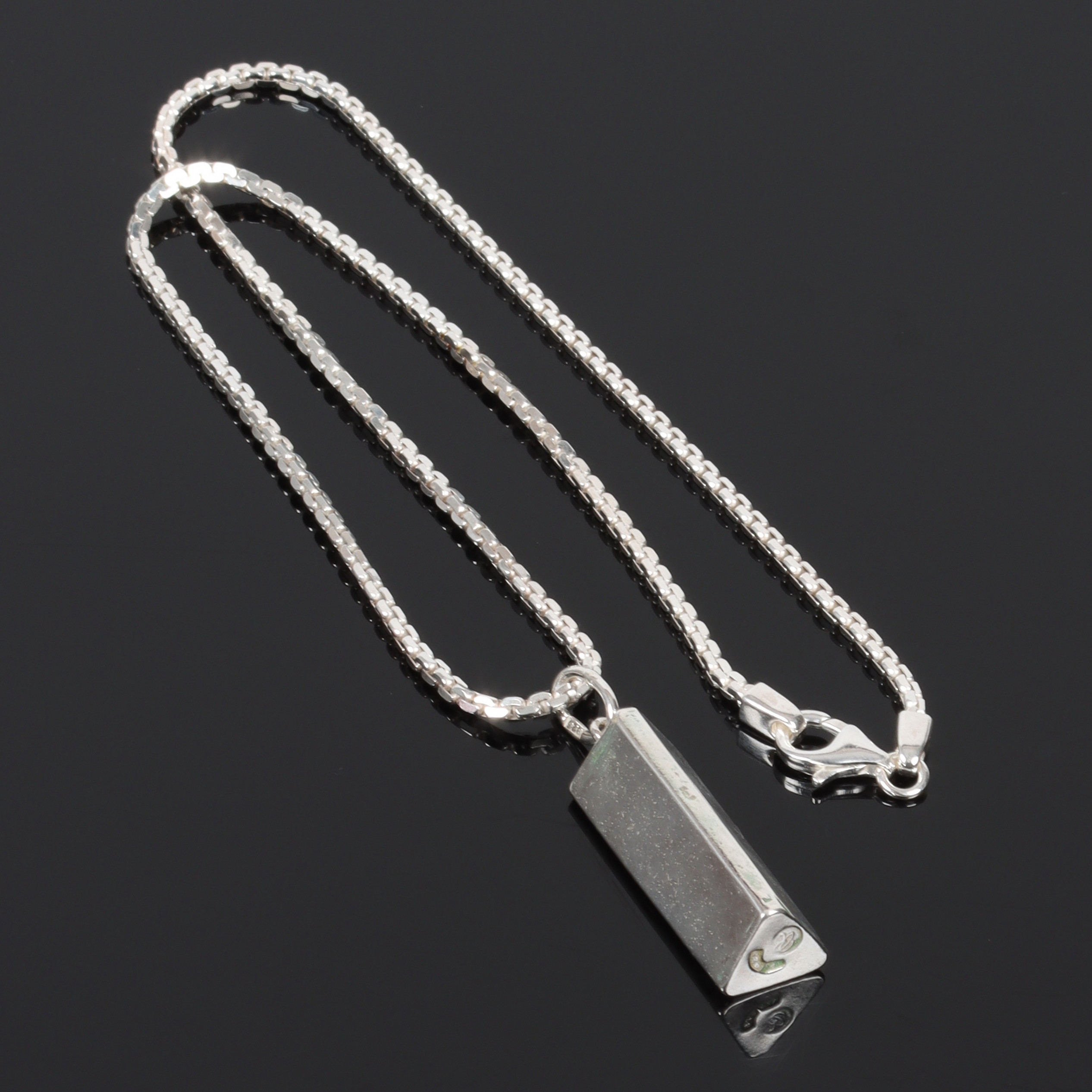 HÄNGE med KEDJA, sterlingsilver, Handels AB IPO Sundsvall. 1900-tal.