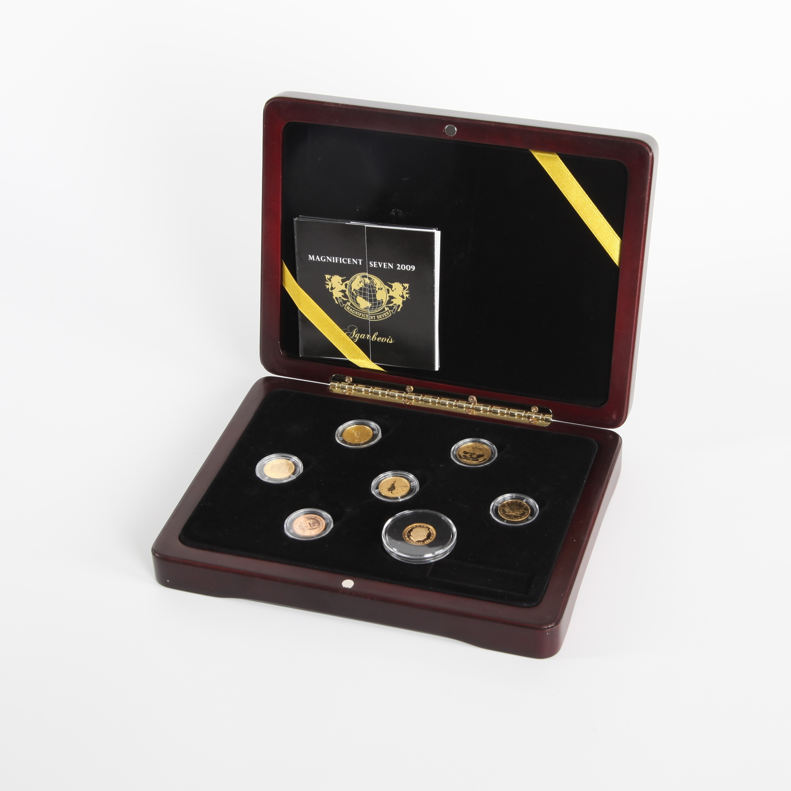 "MAGNIFICENT SEVEN 2009" 24K guld och 22K guld, 7 st, komplett myntsamling.