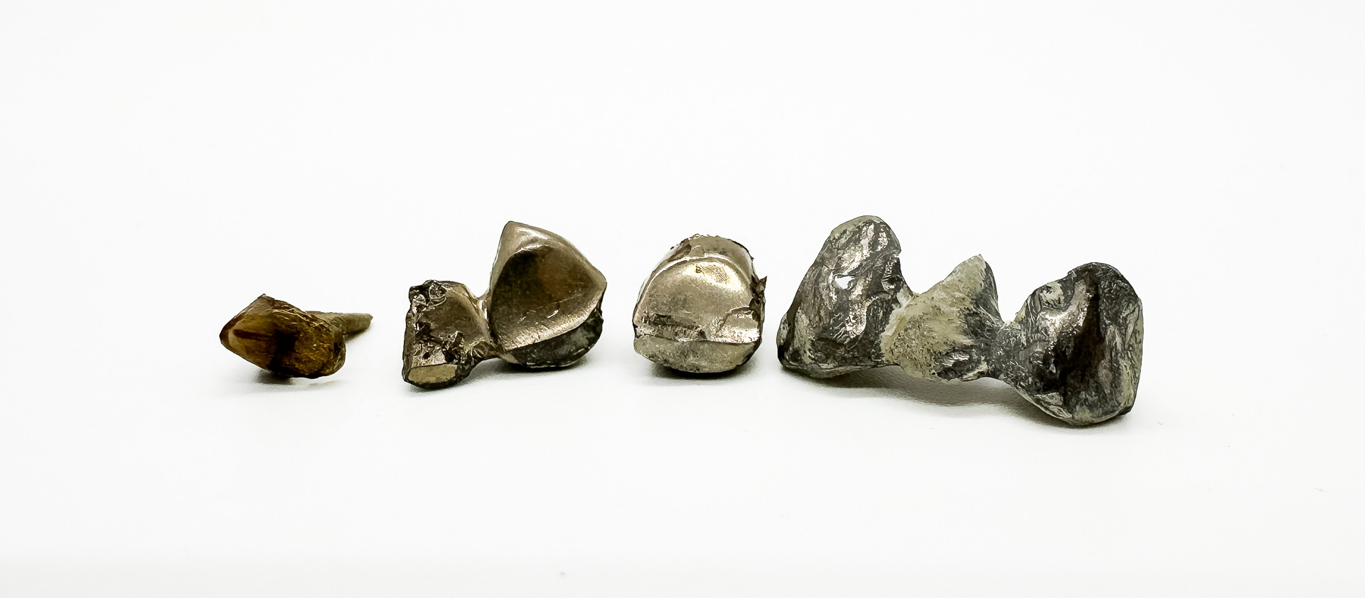 TANDGULD, parti 13,89 gram, rensad.