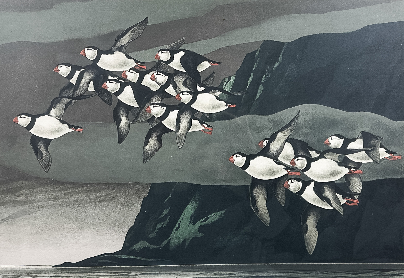 FOLKE LIND. FÄRGLITOGRAFI, signerad, numrerad.