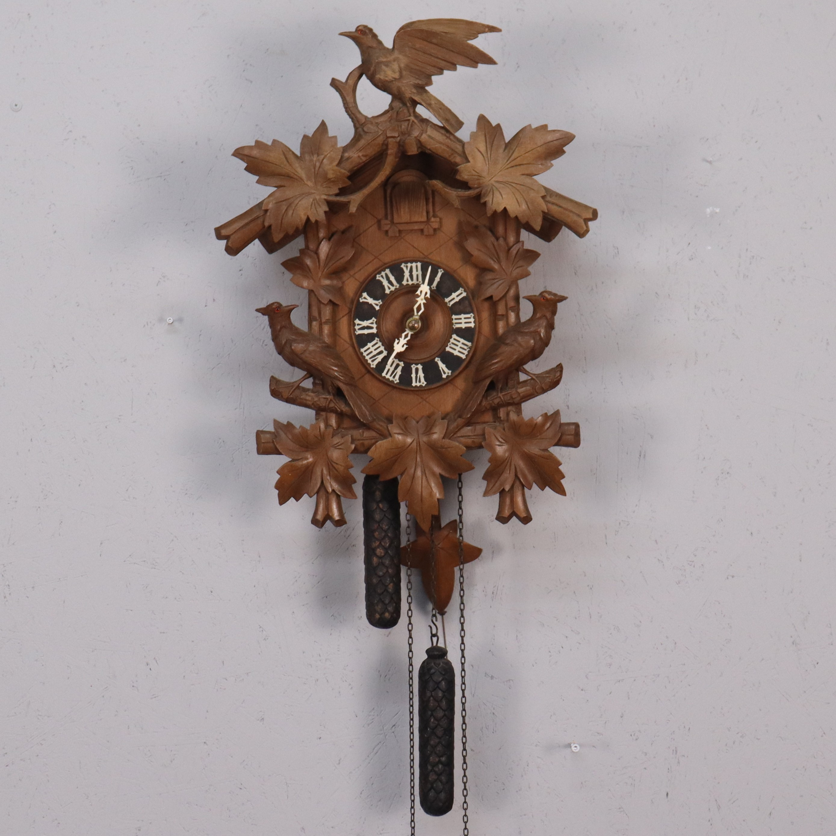 VÄGGUR, gökur, snidat trä, Tyskland, 1900-tal.