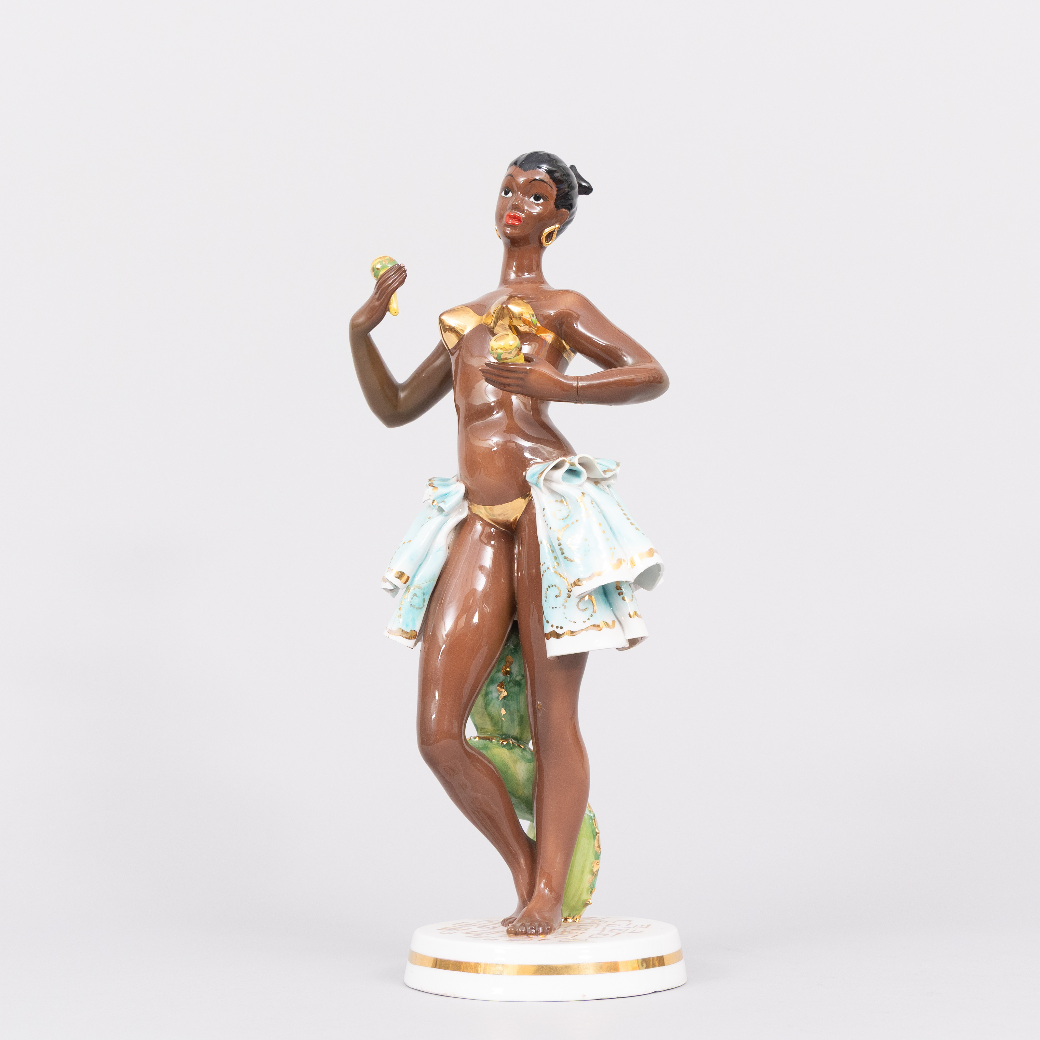 FIGURIN, porslin, Italien 1900-tal.