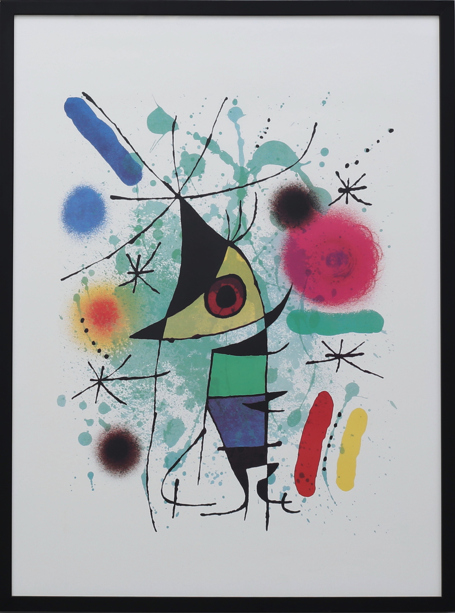 JOAN MIRÓ. EFTER. "The singing fish". Offsettryck, inramat.