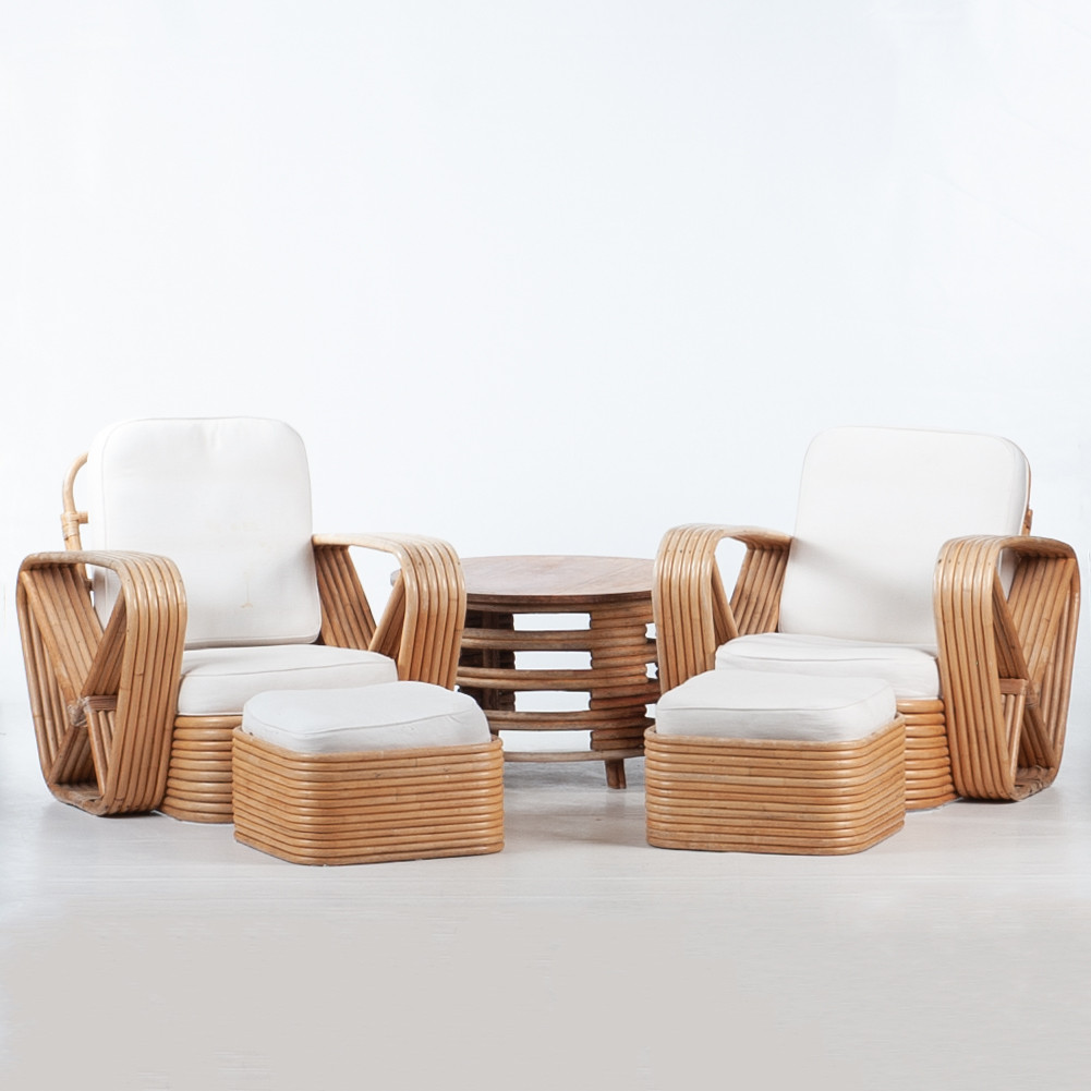 SITTGRUPP, 5 delar, rotting, Japan, 1900-talets andra hälft.