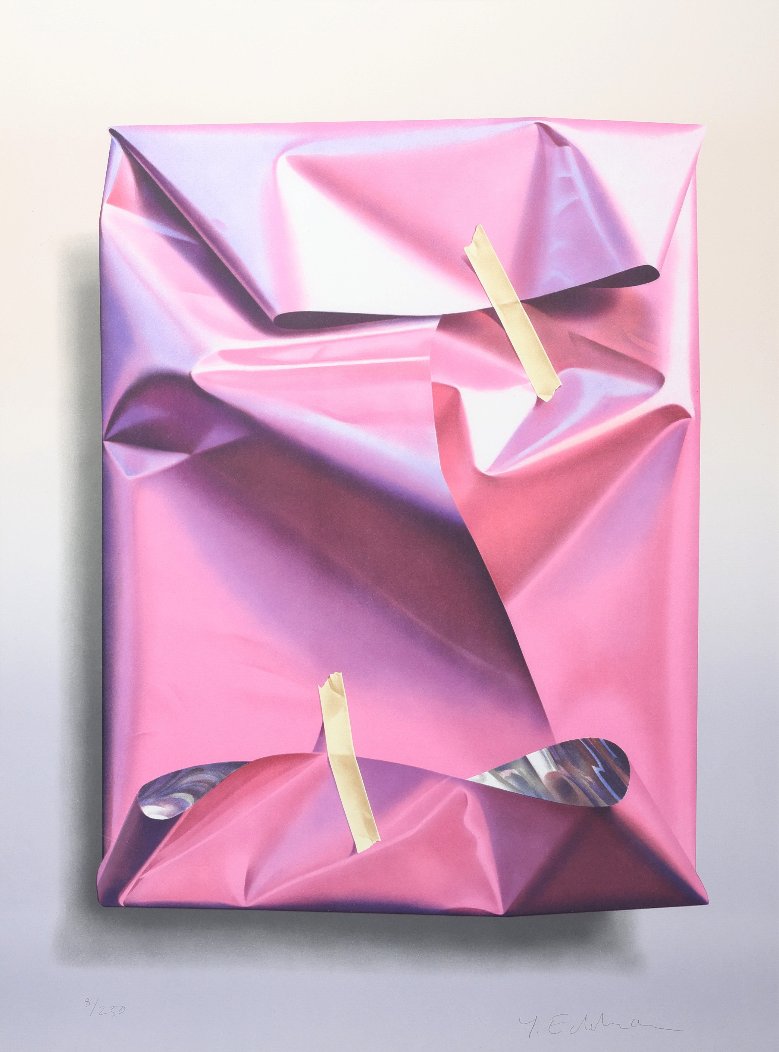 YRJÖ EDELMANN. Litografi, "Wrappen Purple Heaven", signerad, numrerad 8/250.