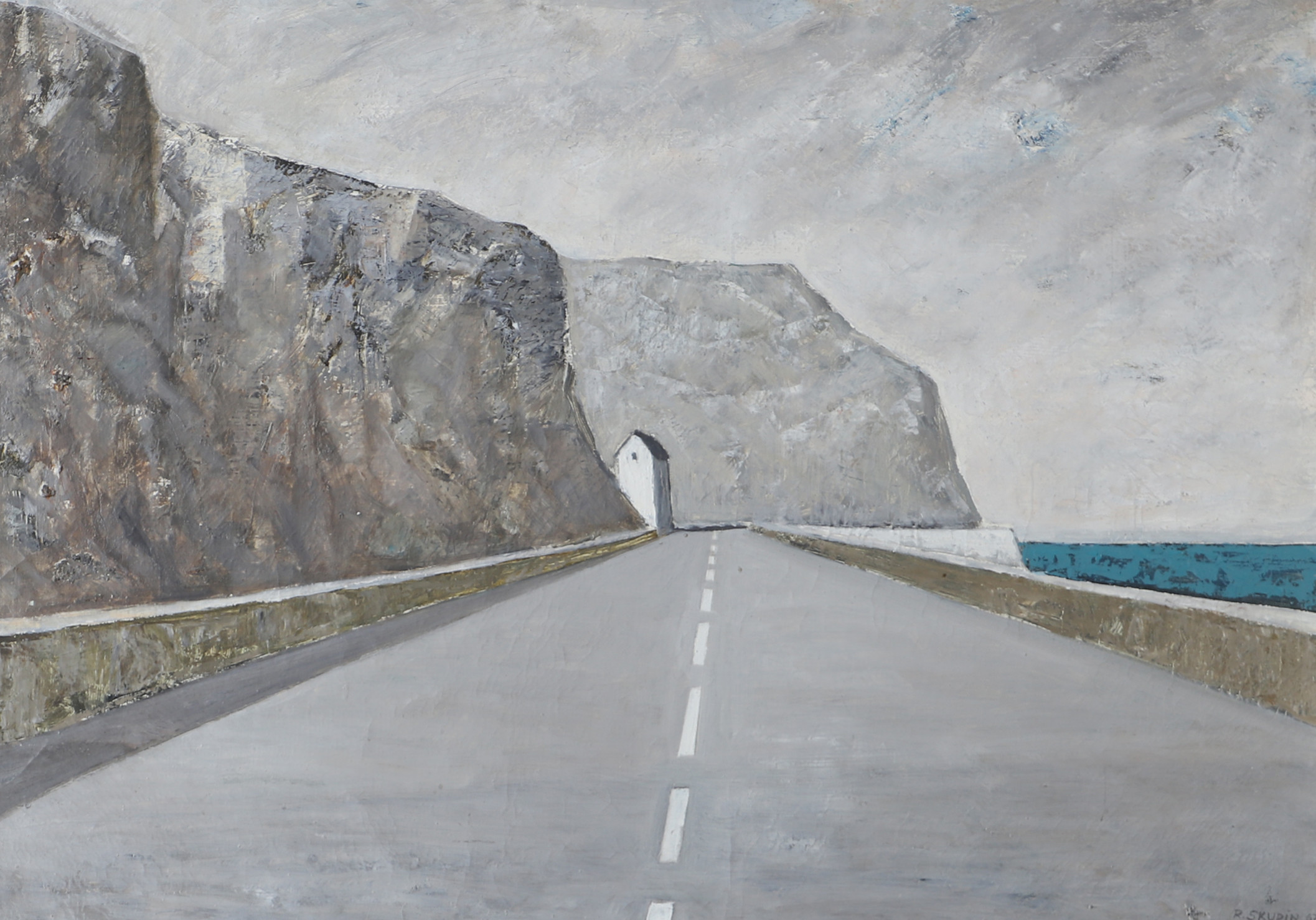 RYSZARD SKUPIN. Kustväg, olja på duk, signerad R. Skupin.