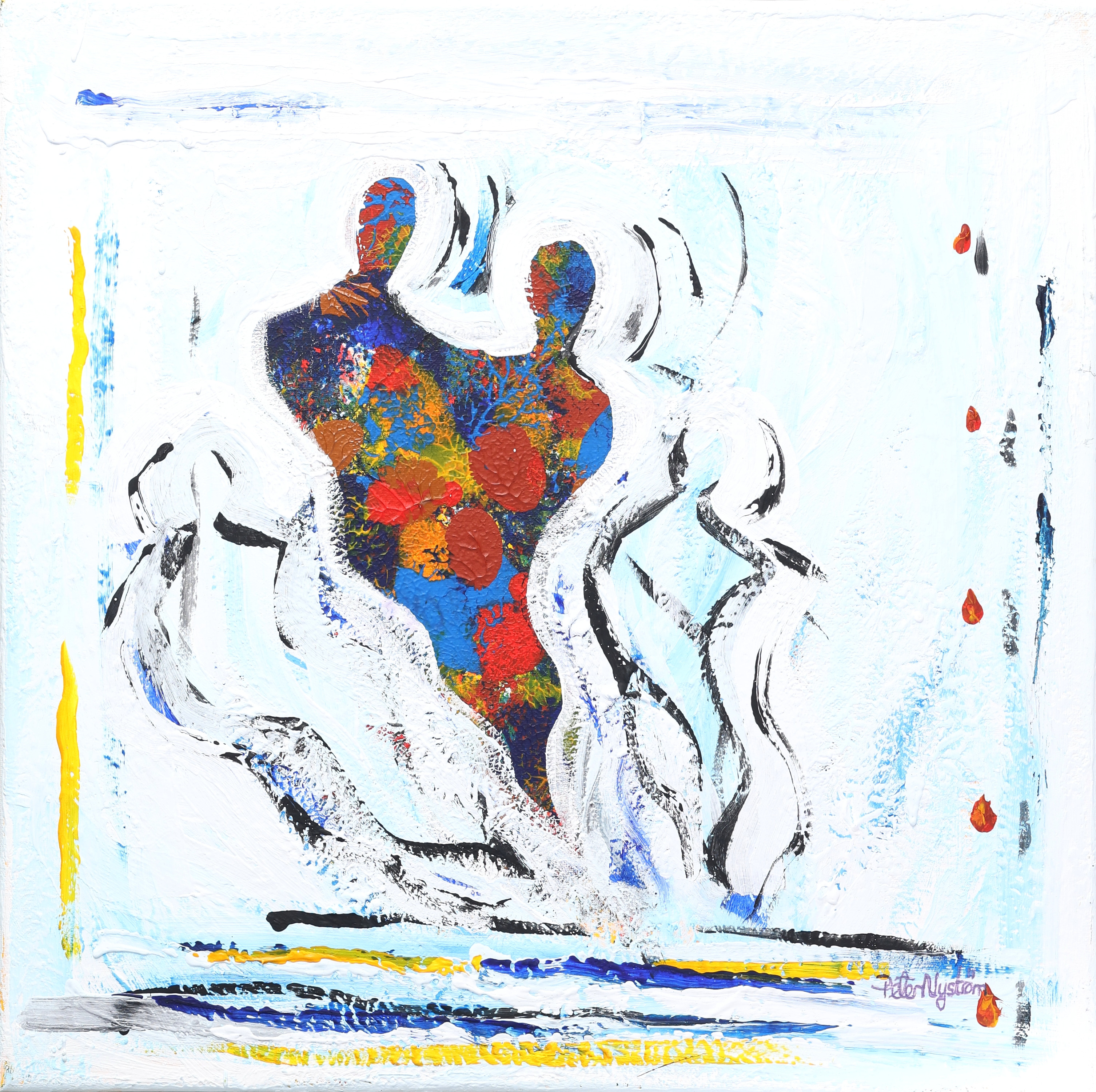 PETER NYSTRÖM. Akryl på duk, "My eternal love and soulmate", signerad.