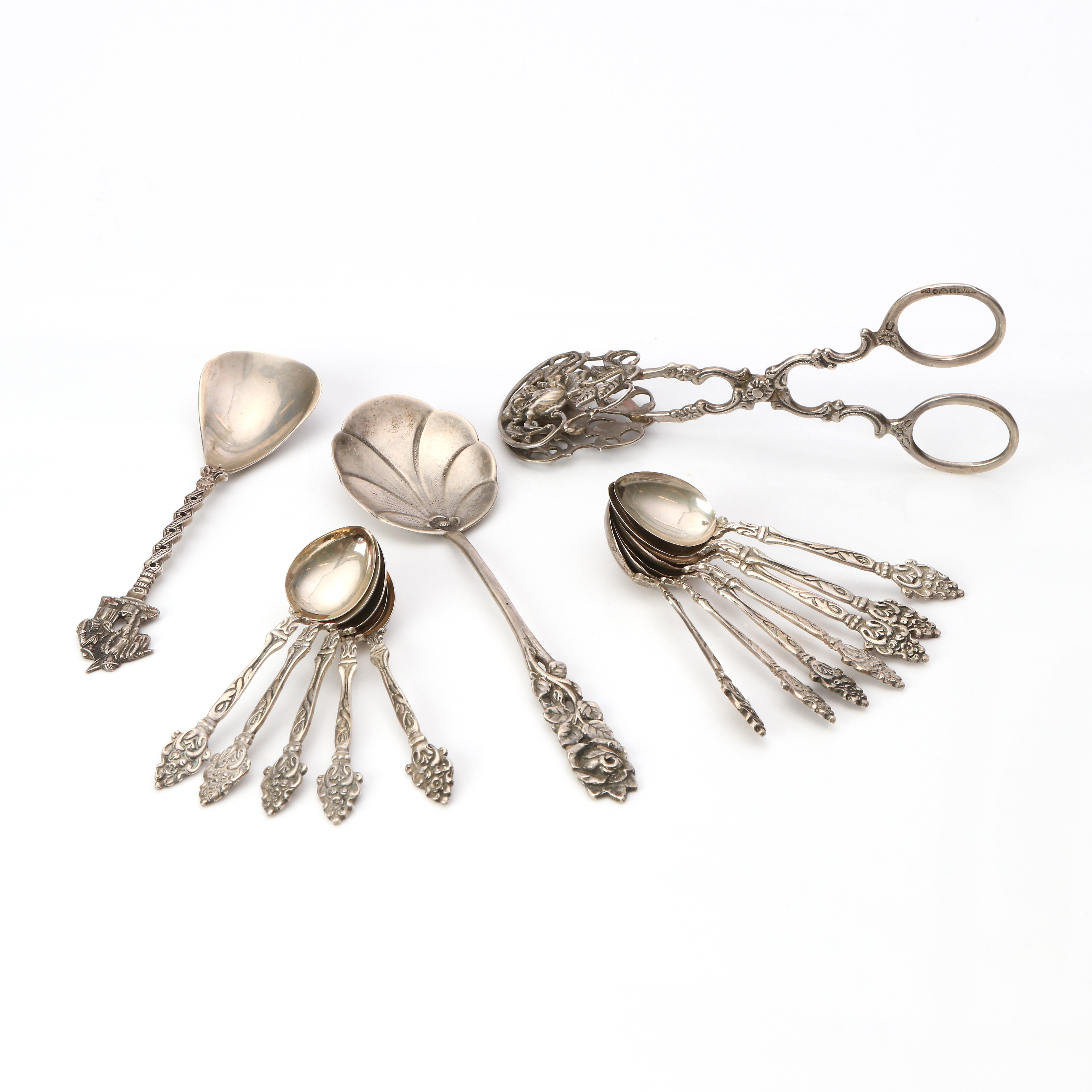 PARTI SILVER, 15 DELAR. Vikt ca 165 gram. 1900-tal.