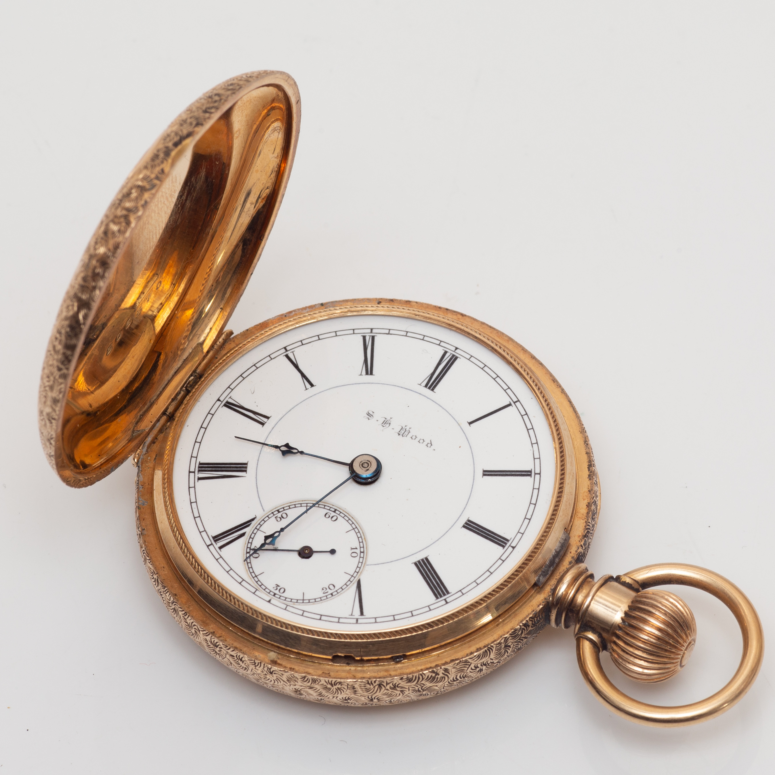 FICKUR, SAVONETT, 14K GULD, 1886 ROCKFORD WATCH CO S/N 282161, BOETTER S/N 505870 14 KARAT GULD B.W.C.CO.