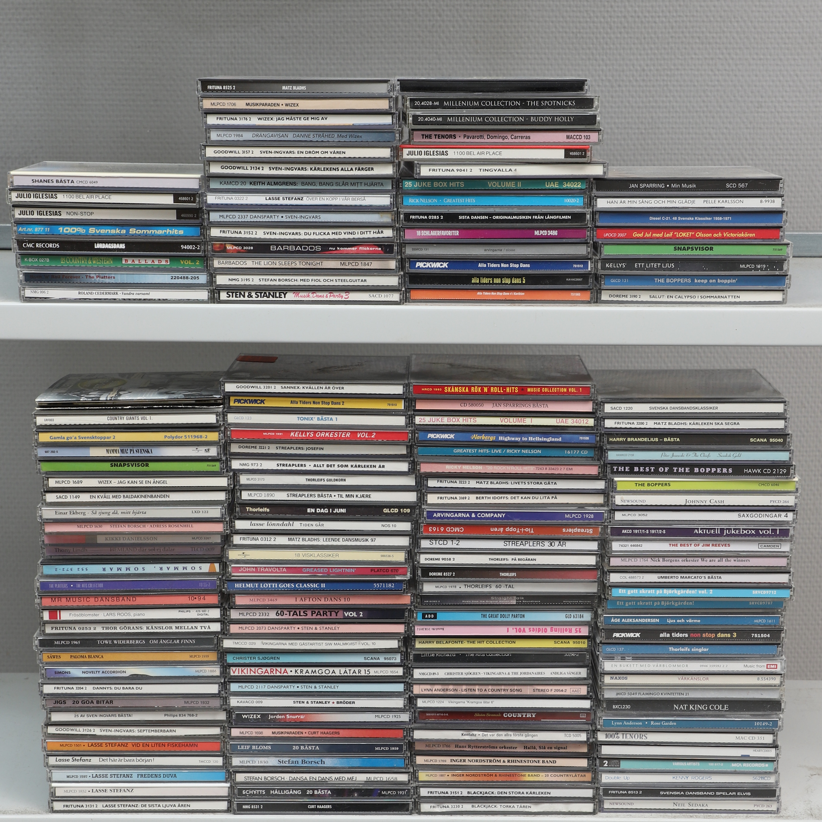 CD-SKIVOR, 160 st. blandade artister, mestadels dansband.