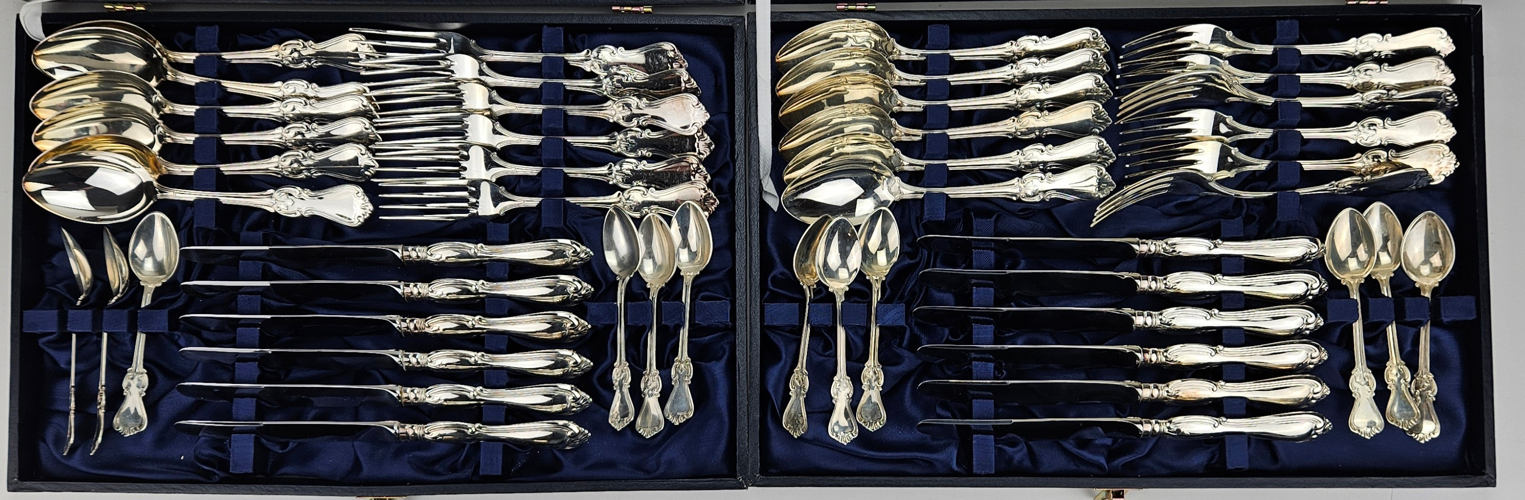 BESTICK, 48 delar, silver, "Olga", total vikt ca. 2249 gram.