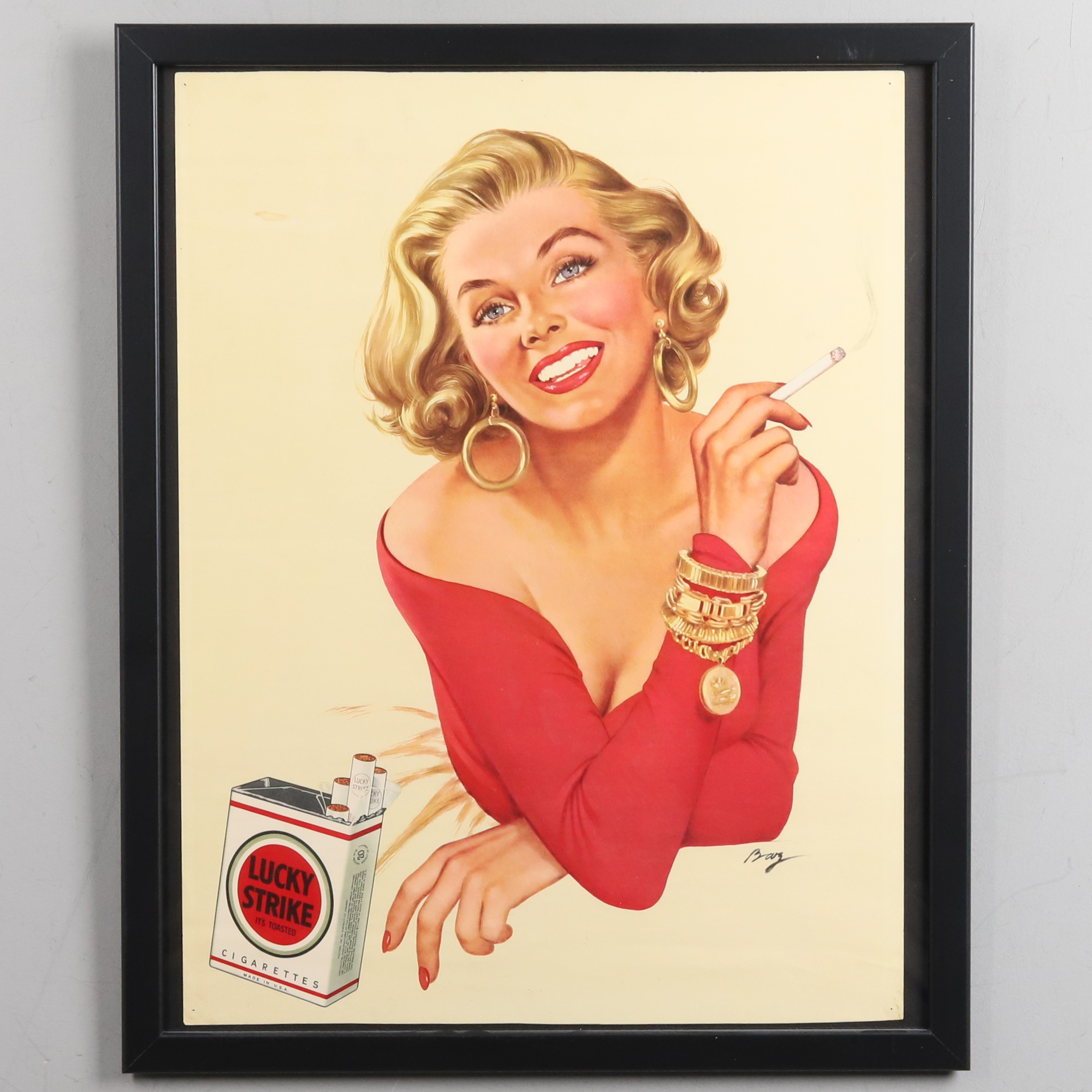 REKLAMAFFISCH, 1950-tal, Ben Hur Baz, signerad i tryck.