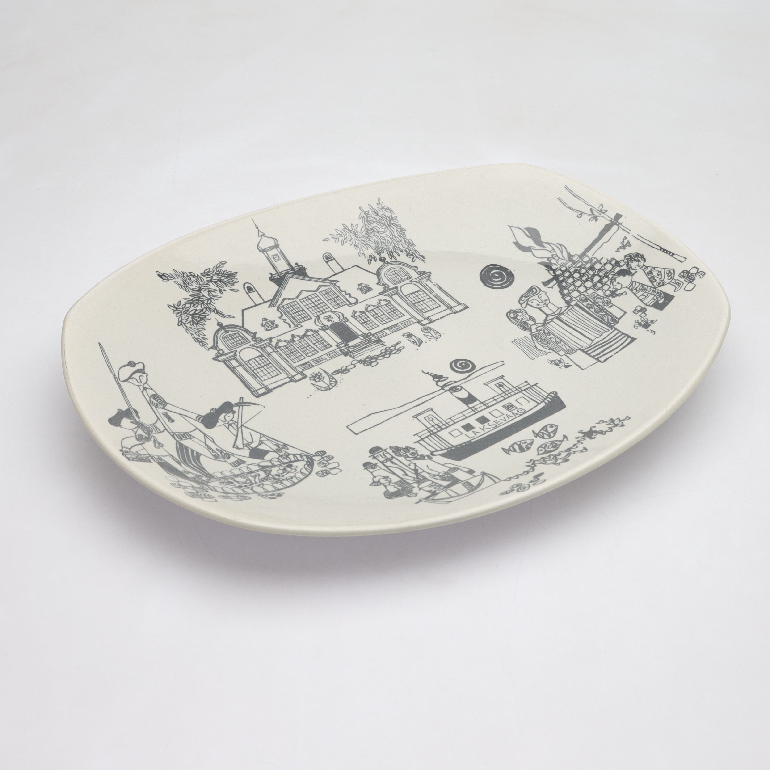 SKÅLFAT, flitgods, Arvid Reikvam, Stavangerflint, Norge, omkring 1970.