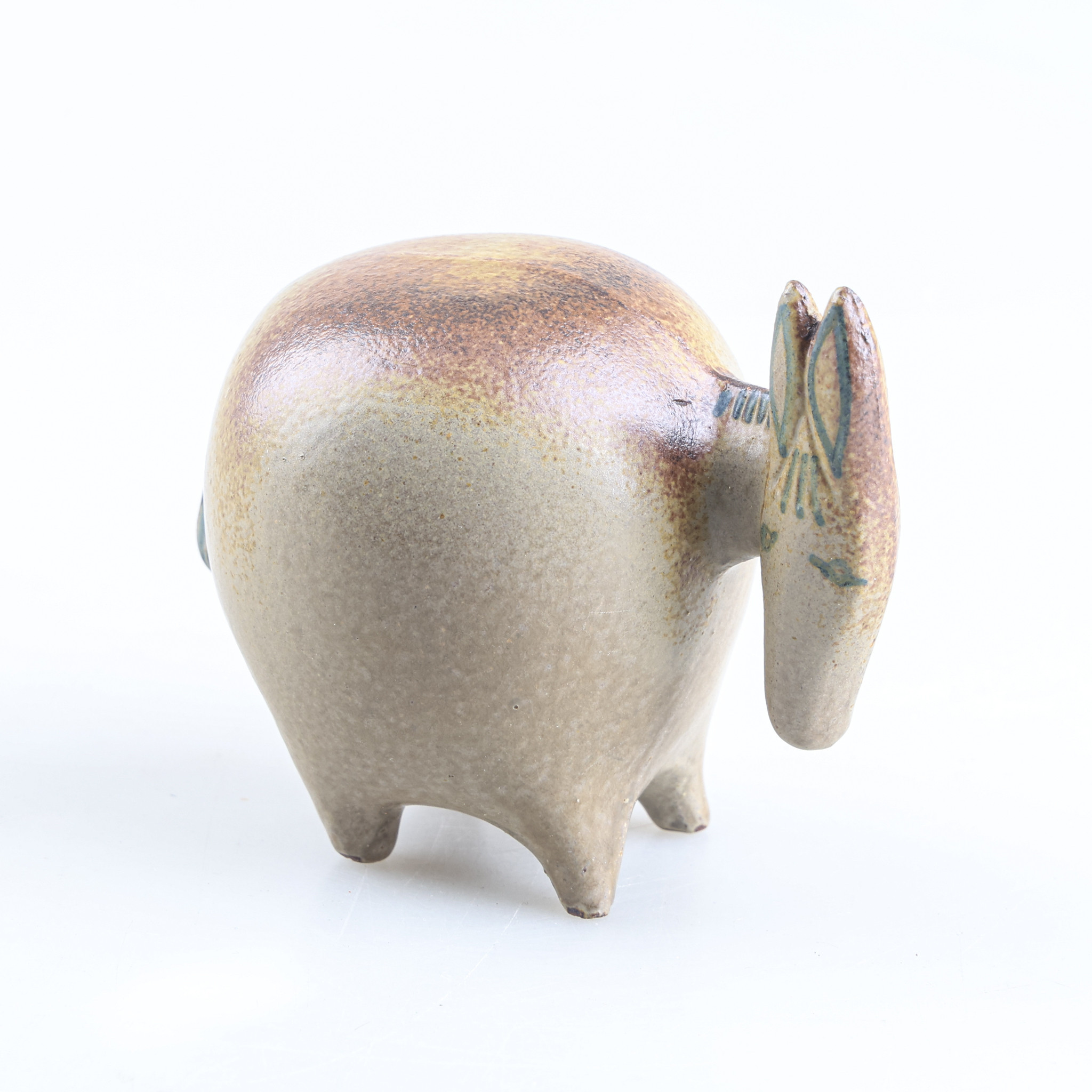 LISA LARSON. Figurin, åsna, ur serien "Stora Zoo", stengods, Gustavsberg.