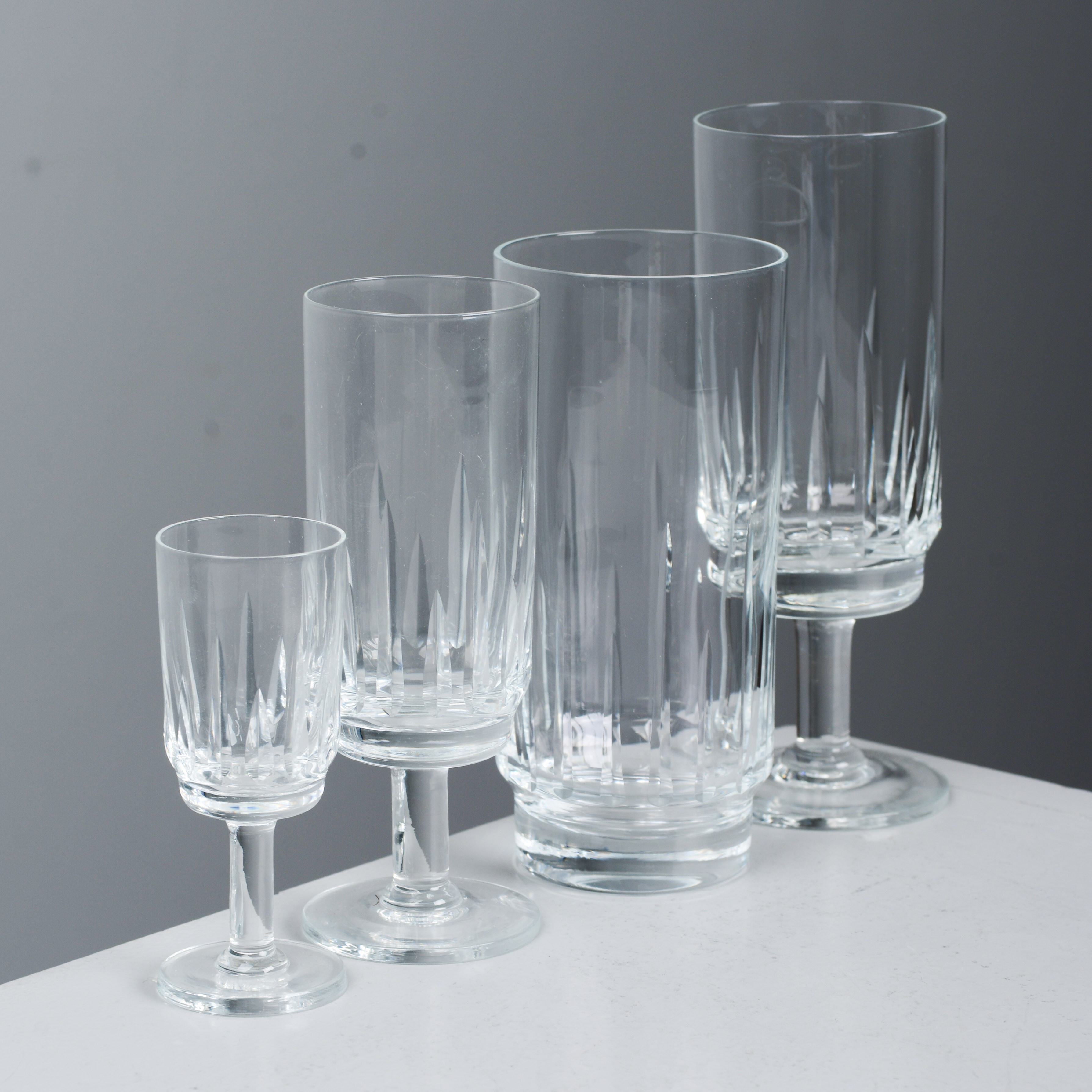 GLASSERVIS för 10 personer, "Palisad", Kosta (46).