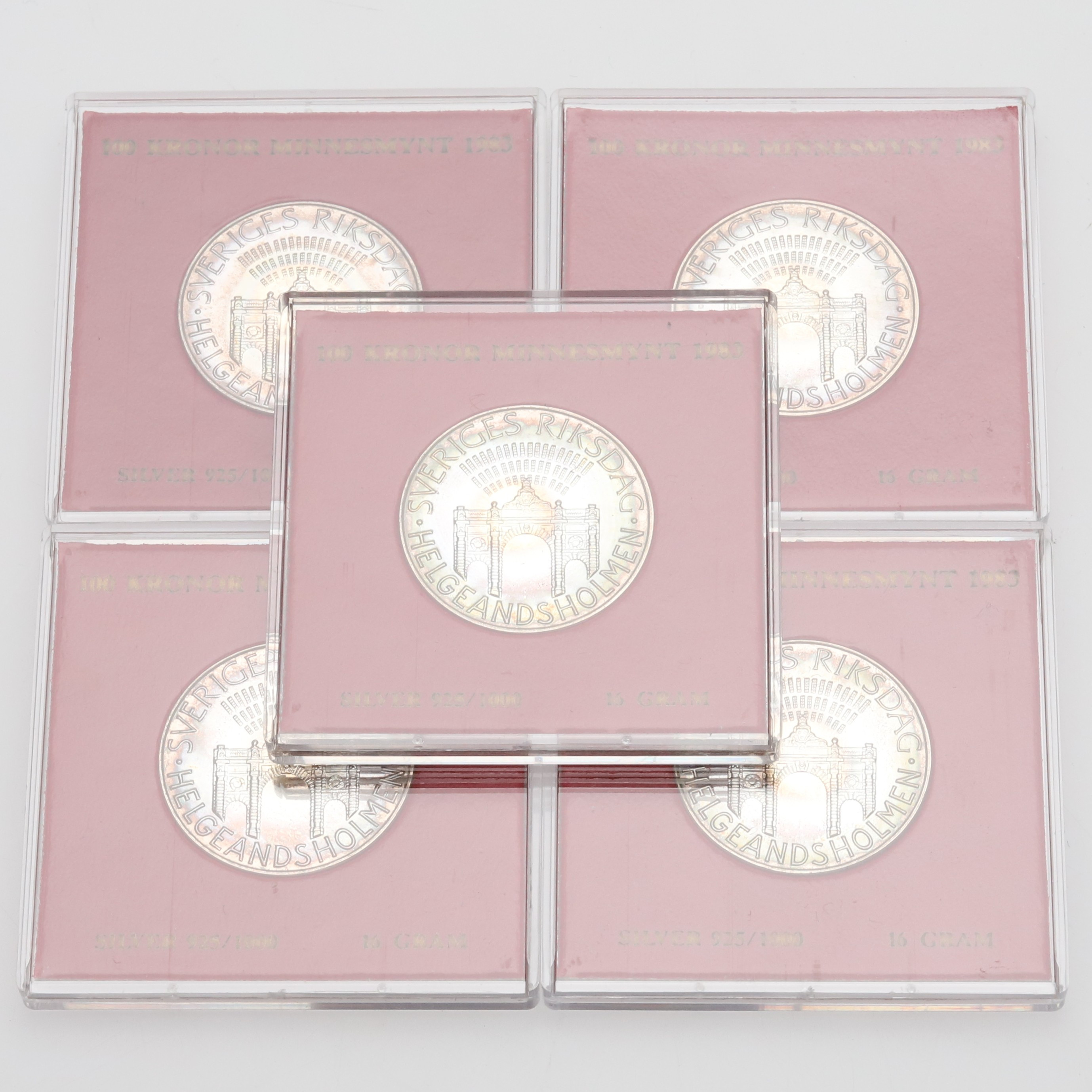 SILVERMYNT, 5 st, 80 gram, Sverige.