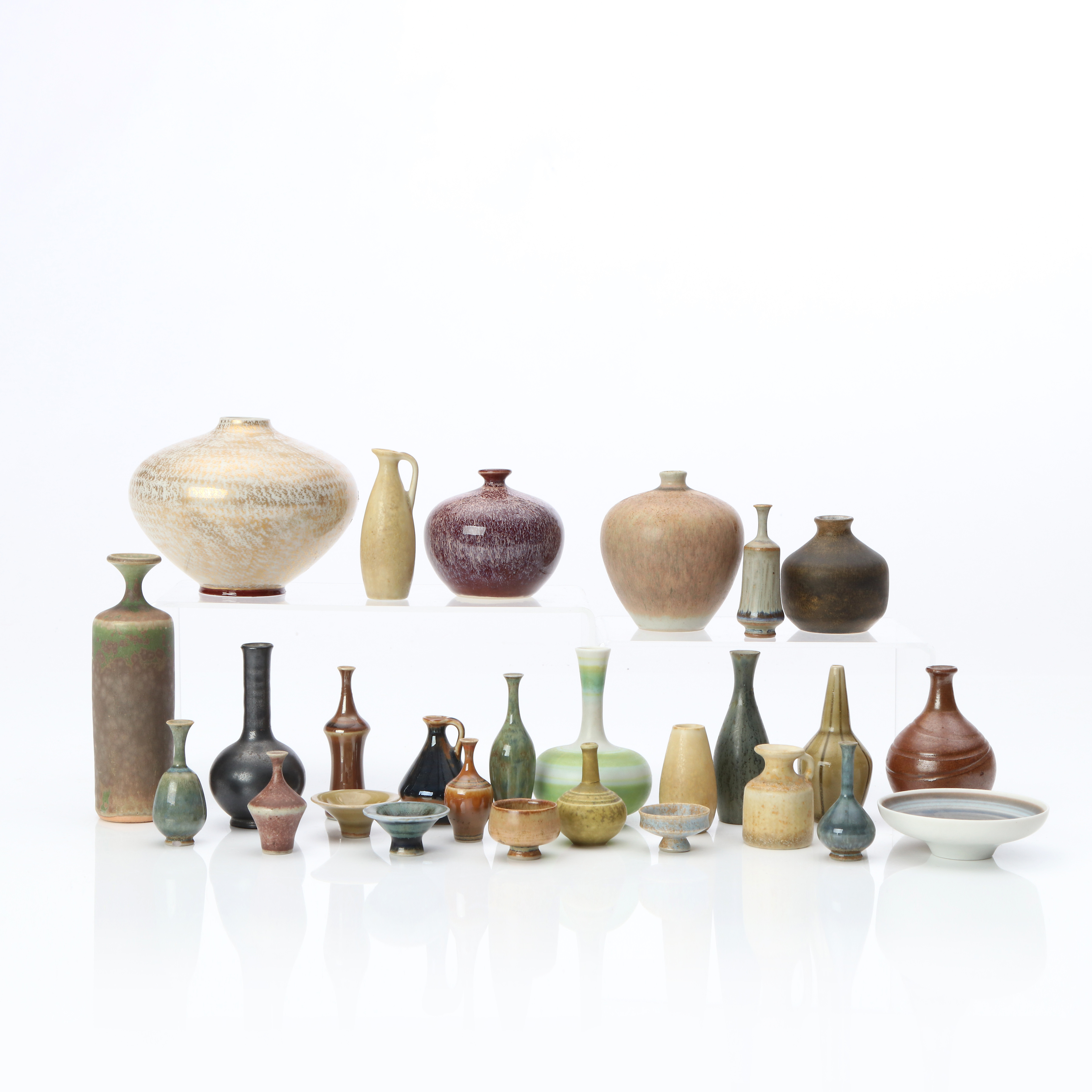 MINIATYRER, 27 ST. Keramik. Bl.a. Stålhane, Nylund och Höganäs.