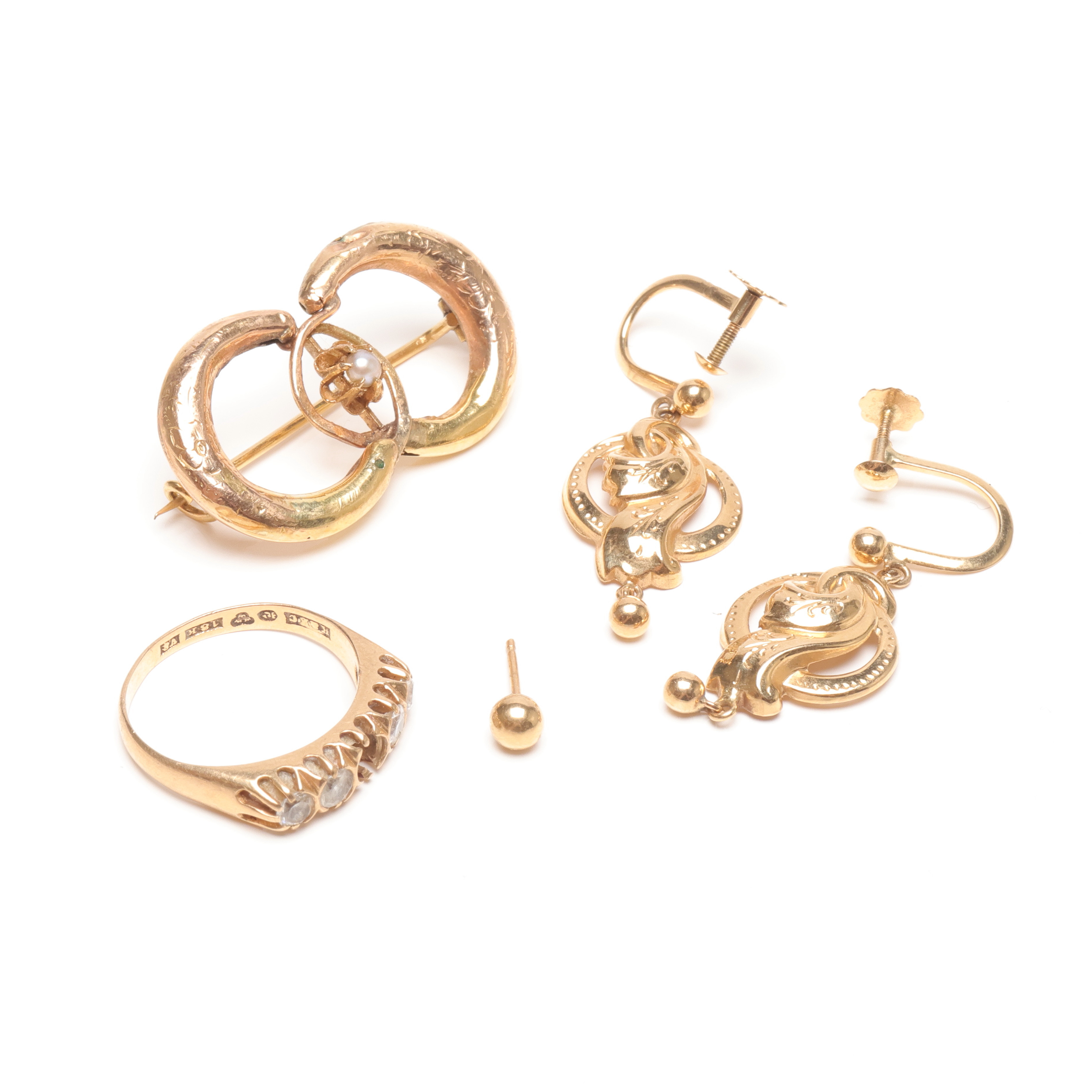 SMYCKEN, 5 delar, 18k guld, 8,4 gram.