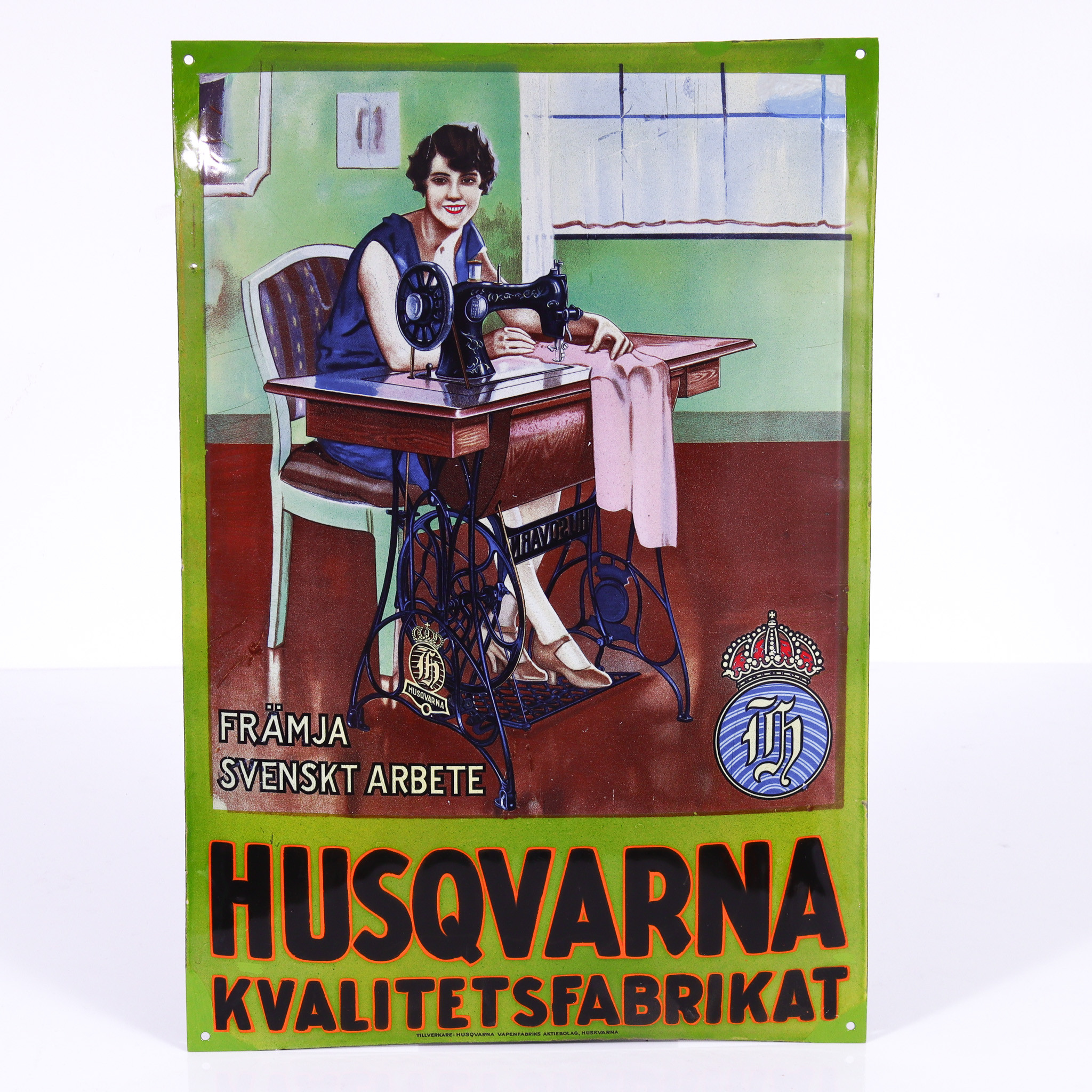 HUSQVARNA, emaljskylt, 1920-tal.