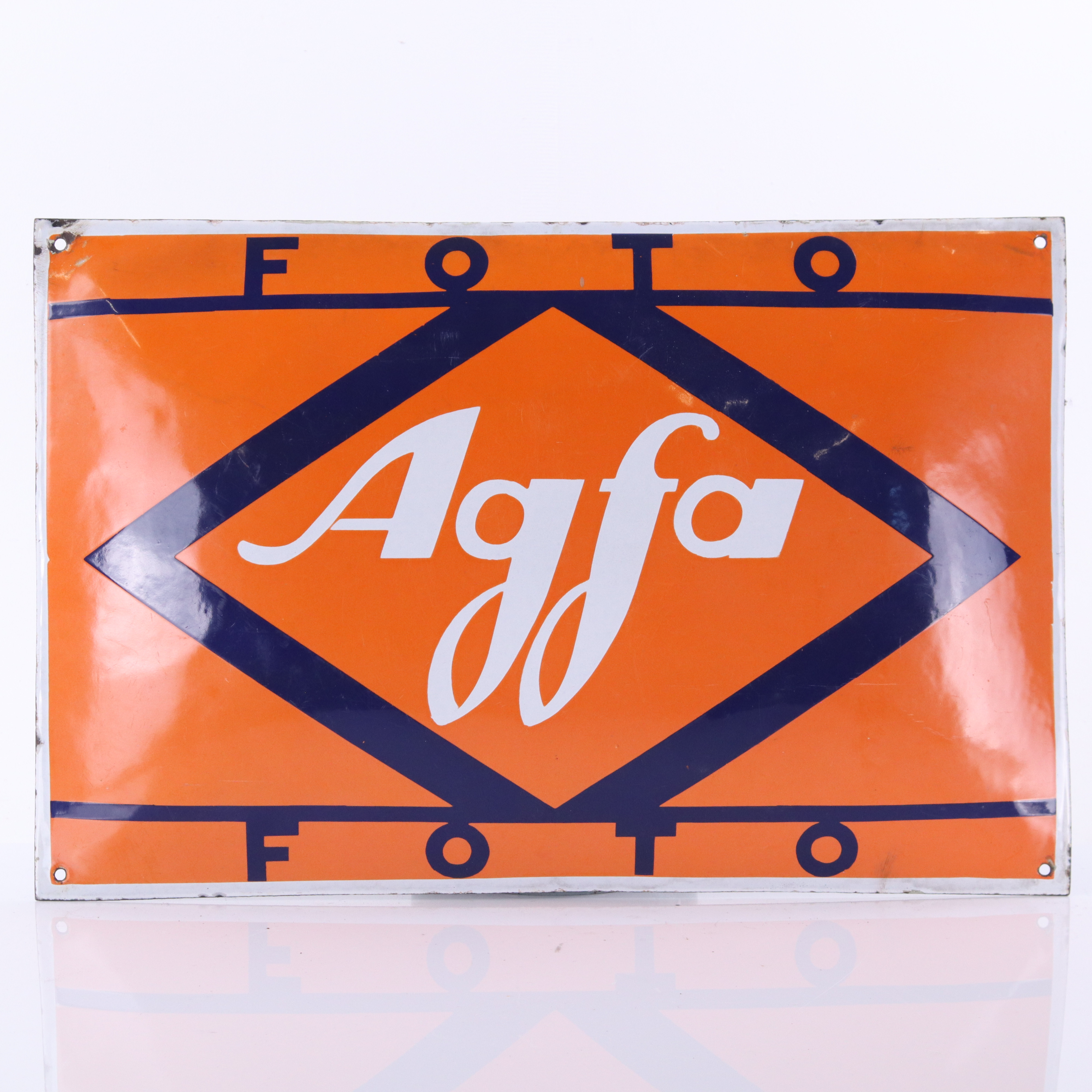 AGFA, emaljskylt, 1900-talets första hälft.