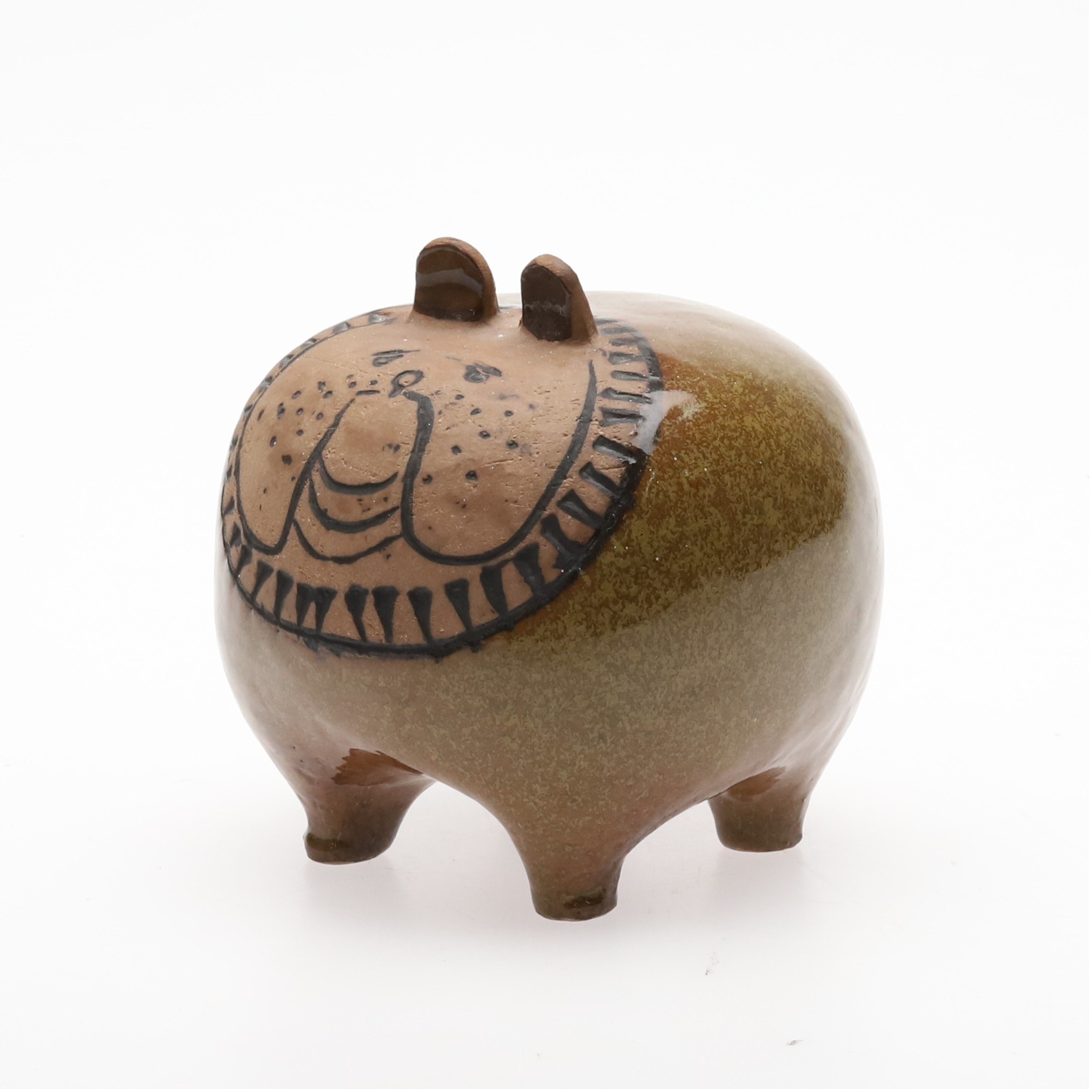 LISA LARSON. FIGURIN, stengods. Bulldog, ur serien "Stora Zoo", Gustavsberg.