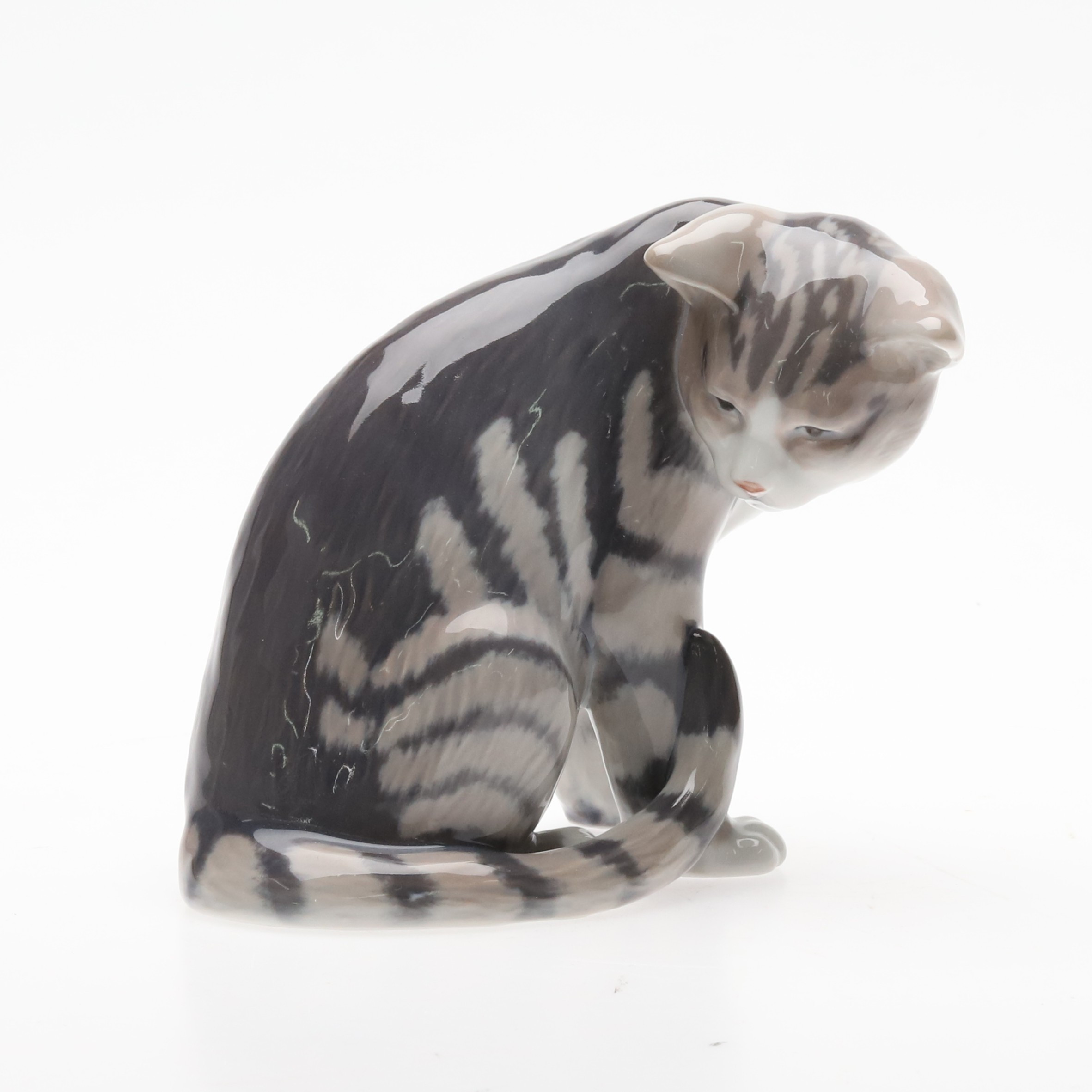 FIGURIN. Porslin, Katt, förstasortering, Royal Copenhagen, Danmark.