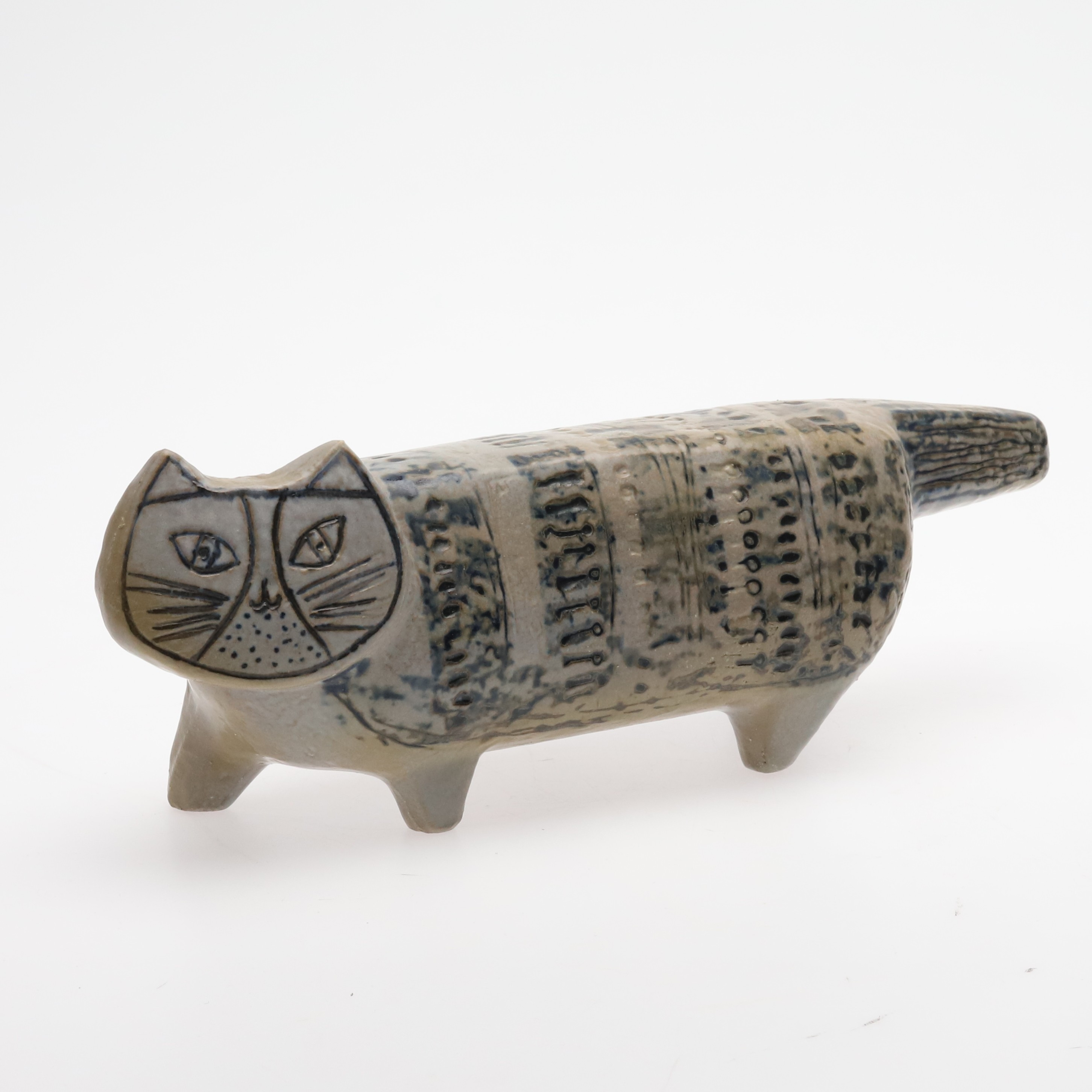 LISA LARSON. Figurin, , Katt, ur serien "Stora Zoo", stengods, Gustavsberg.