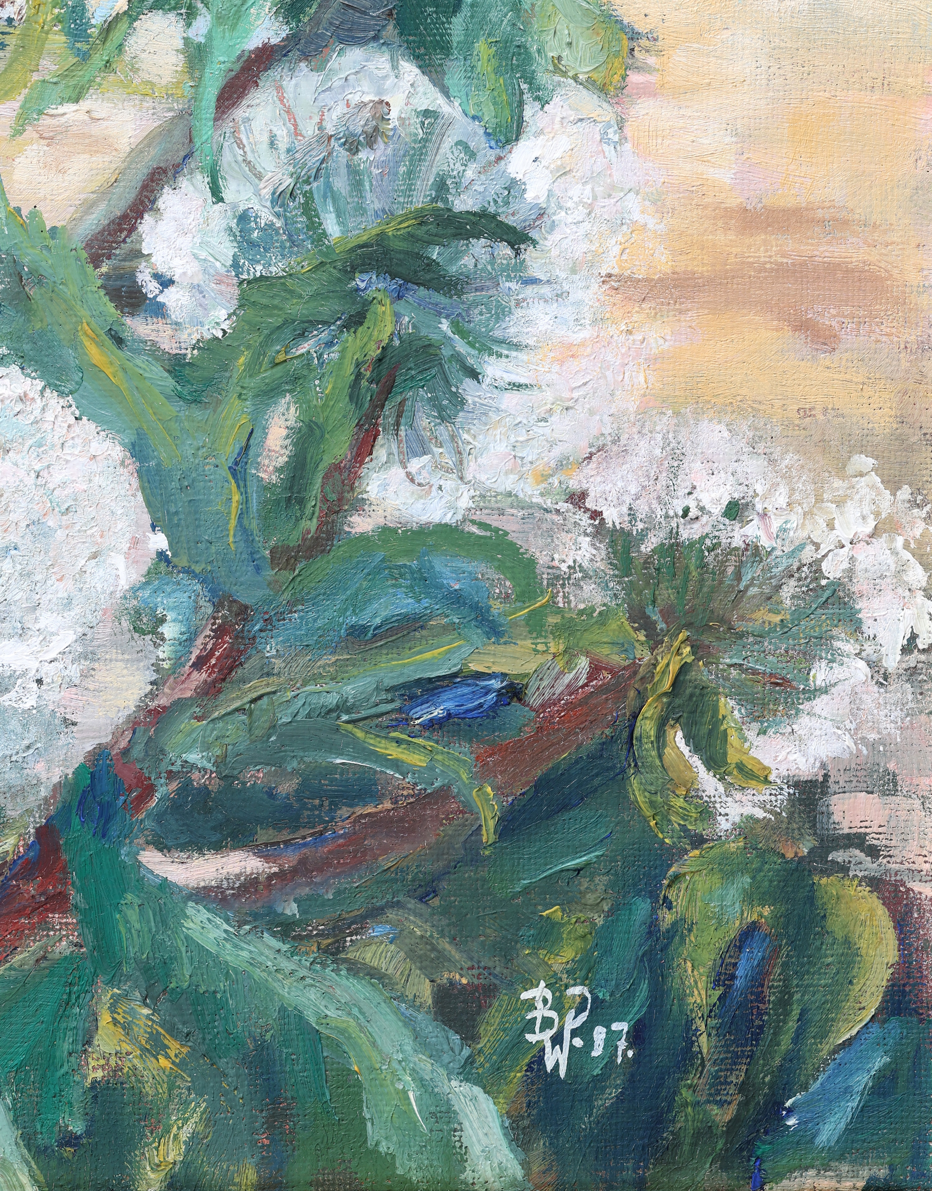 OIDENTIFIERAD KONSTNÄR. Olja på duk, signerad, daterad -87.