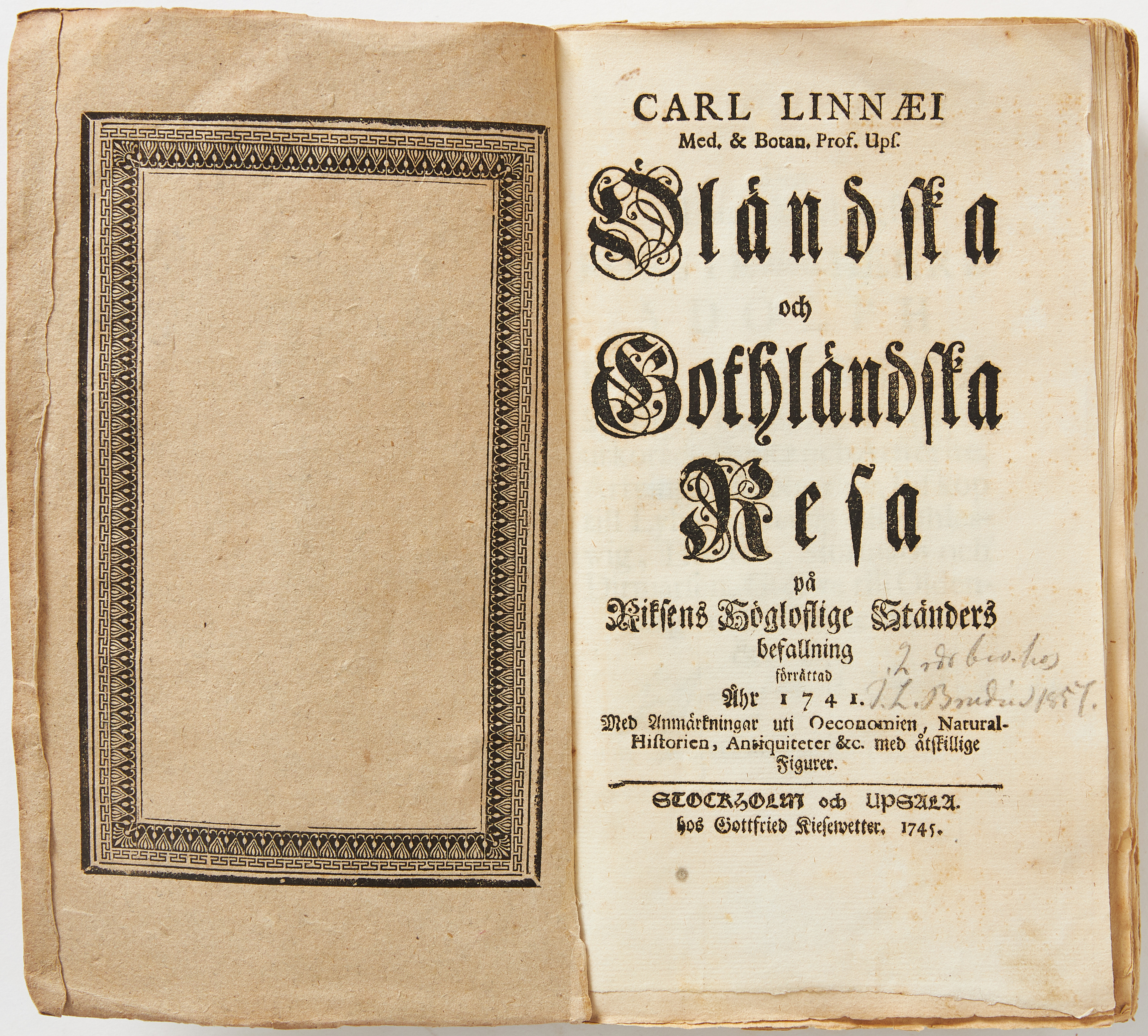 LINNÉS ÖLÄNDSKA OCH GOTLÄNDSKA RESA, första upplagan 1745, utan kartor.