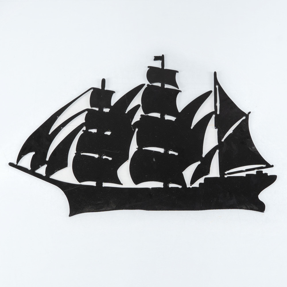 FASADDEKORATION, Plåt/Metall, Svart rostskyddande färg.