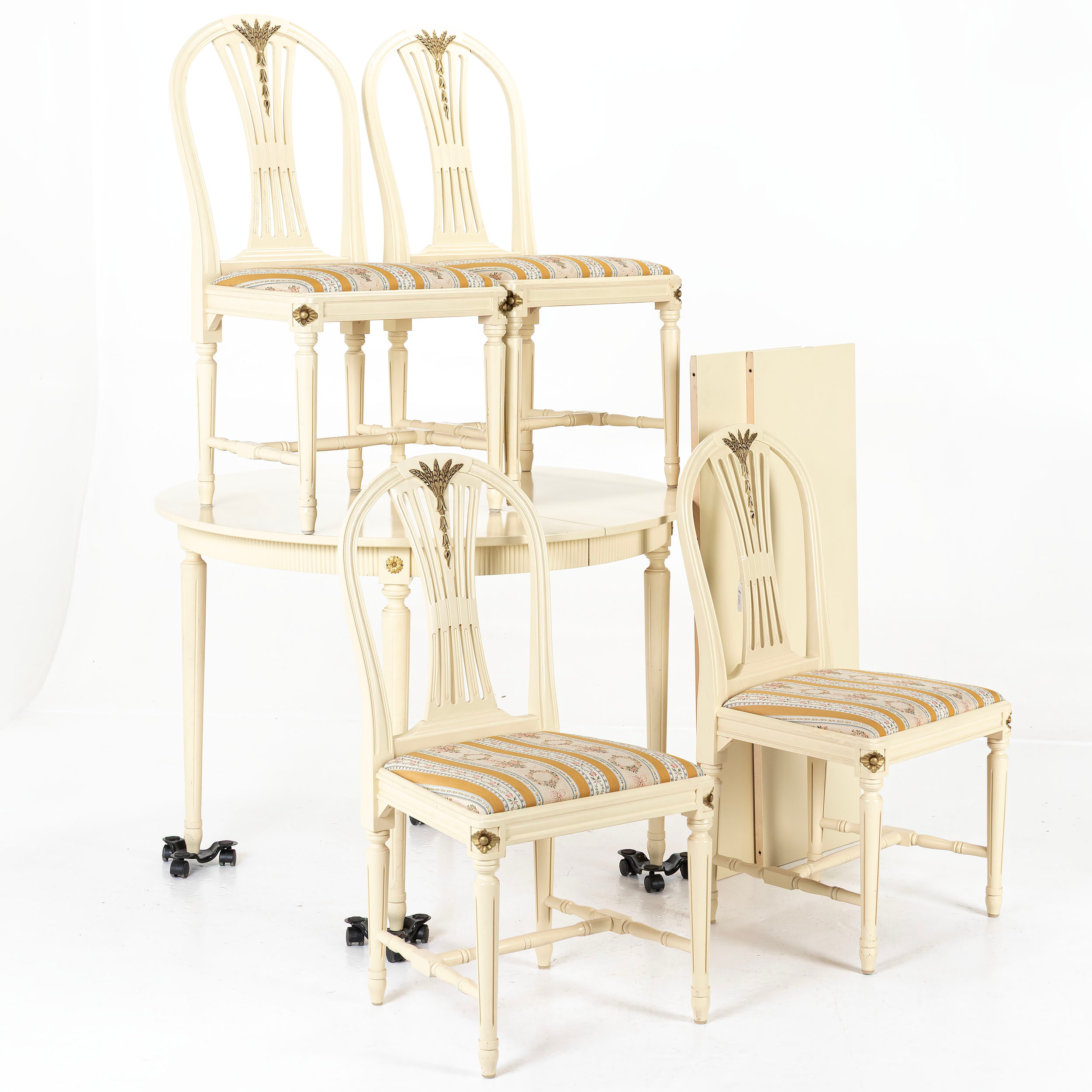 MATGRUPP, 5 delar, "Axet", gustaviansk stil, 1900-talets andra hälft.