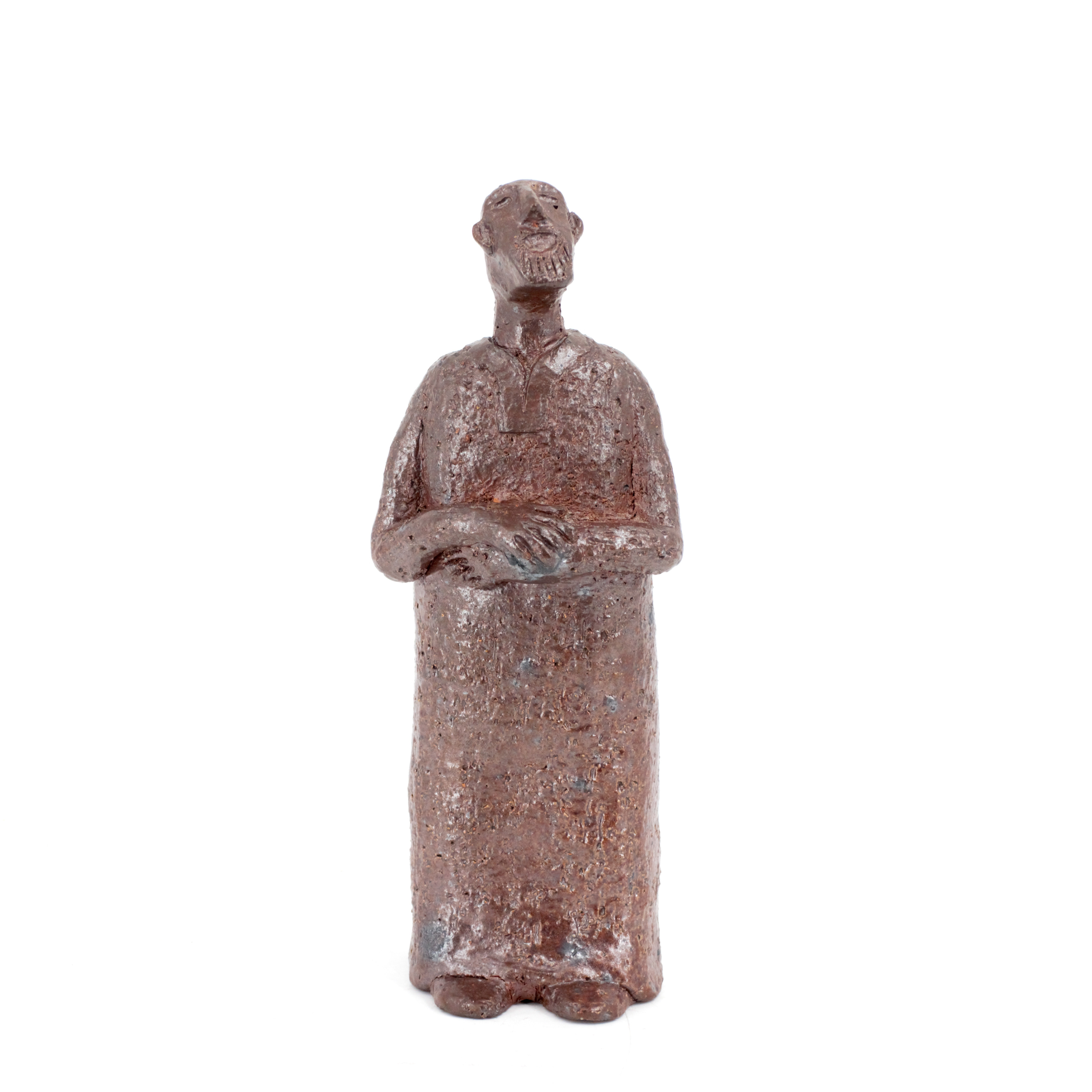 OIDENTIFIERAD KONSTNÄR. Skulptur, man, glaserat stengods, 1900-tal.