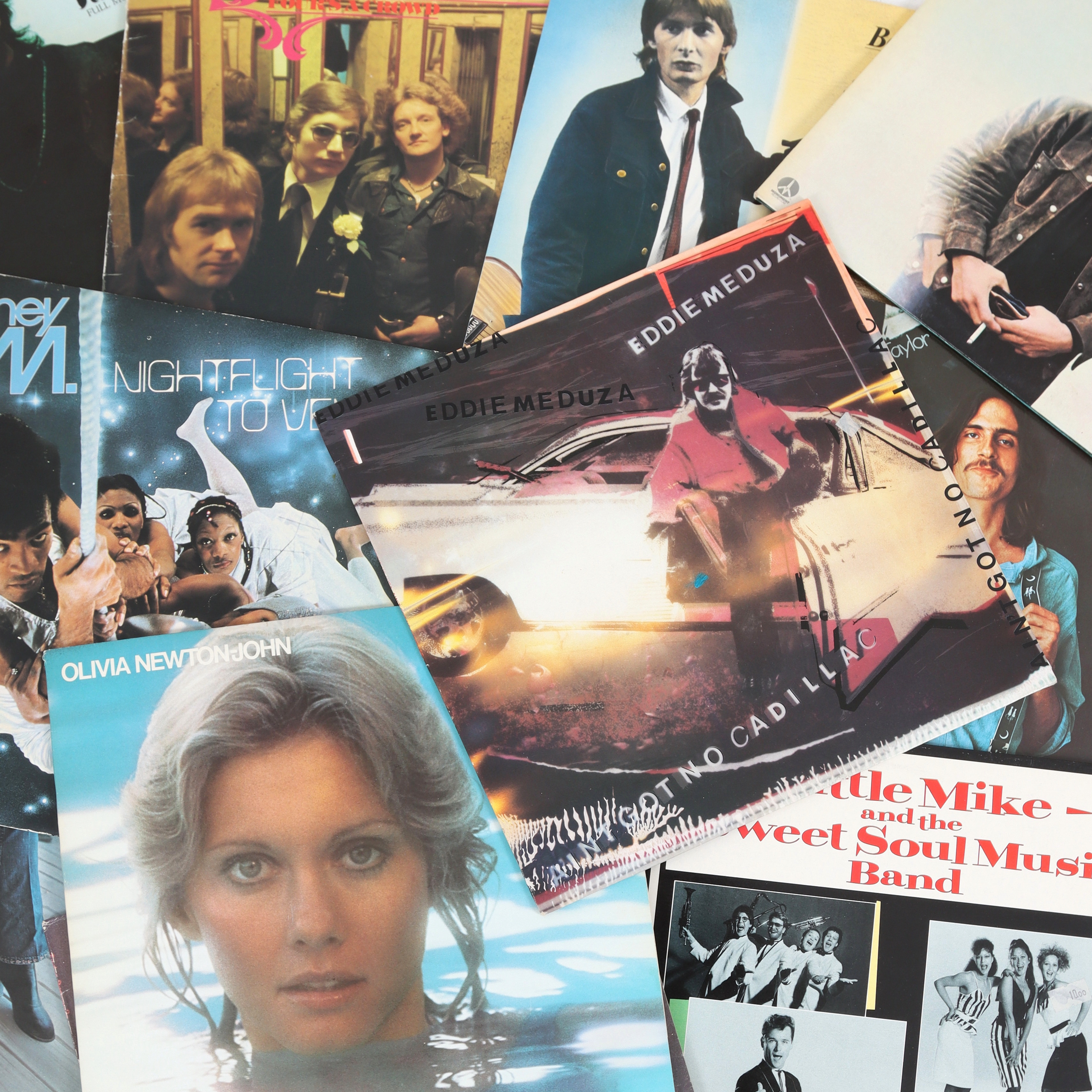 LP-SKIVOR, 88 st, bl.a. Dr. Hook, Eagles, James Taylor, Eddie Meduza, Glenn Frey, Jackson Browne, Imperiet, mfl. 1970/80tal.