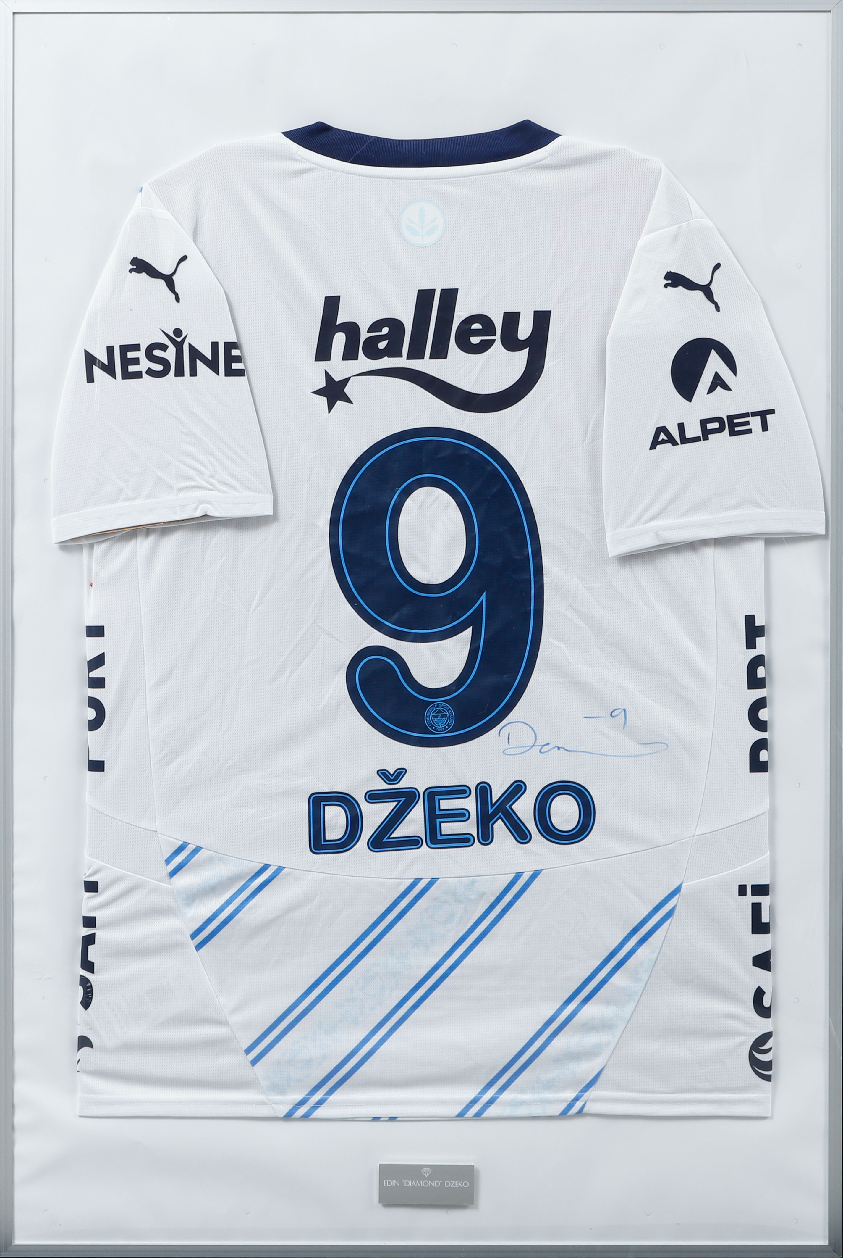 FOTBOLLSTRÖJA, Edin Dzeko, Fenerbahçe Spor Kulübü, signerad.