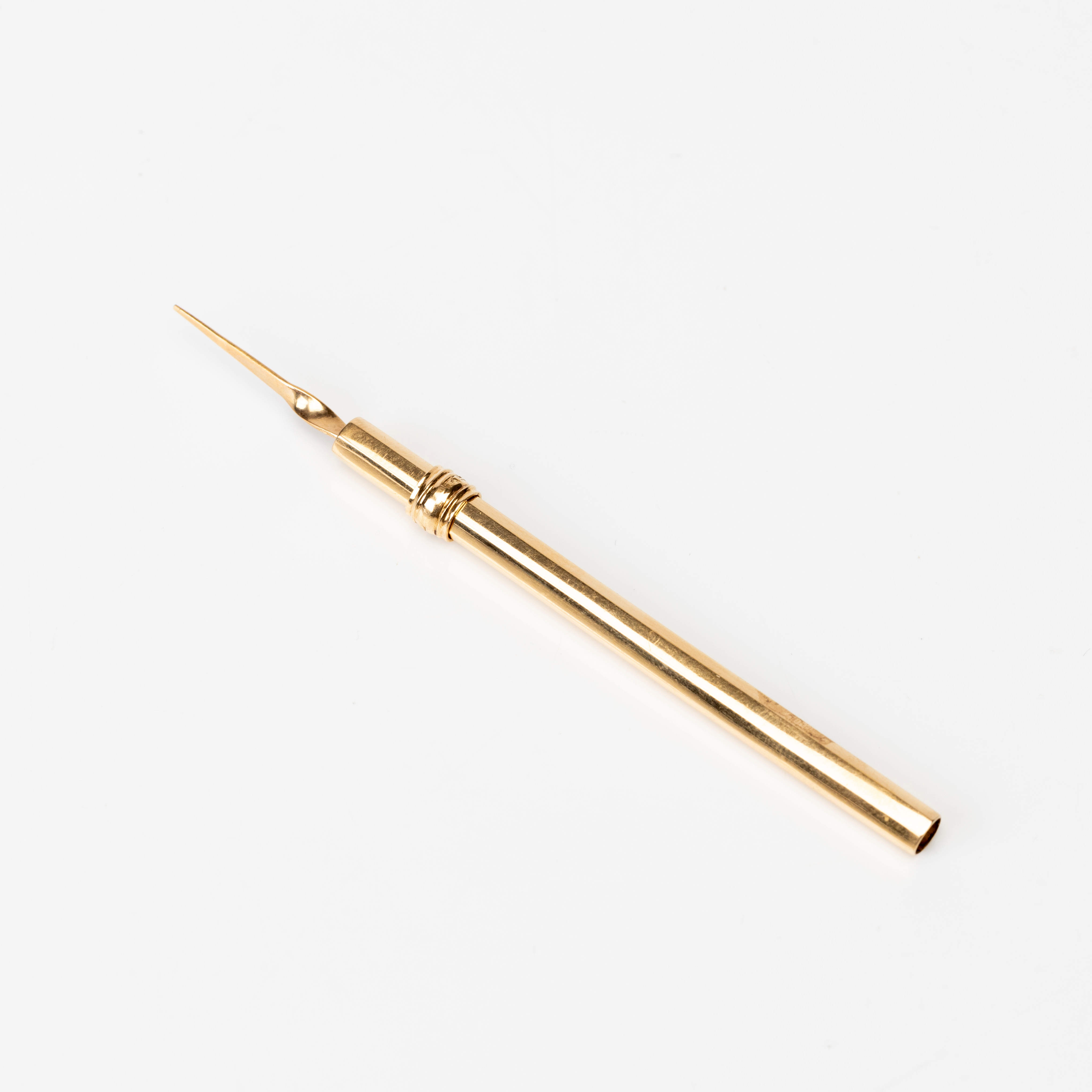 TANDPETARE/ÖRONPETARE, 18 K guld, sekelskifte, 18/1900.