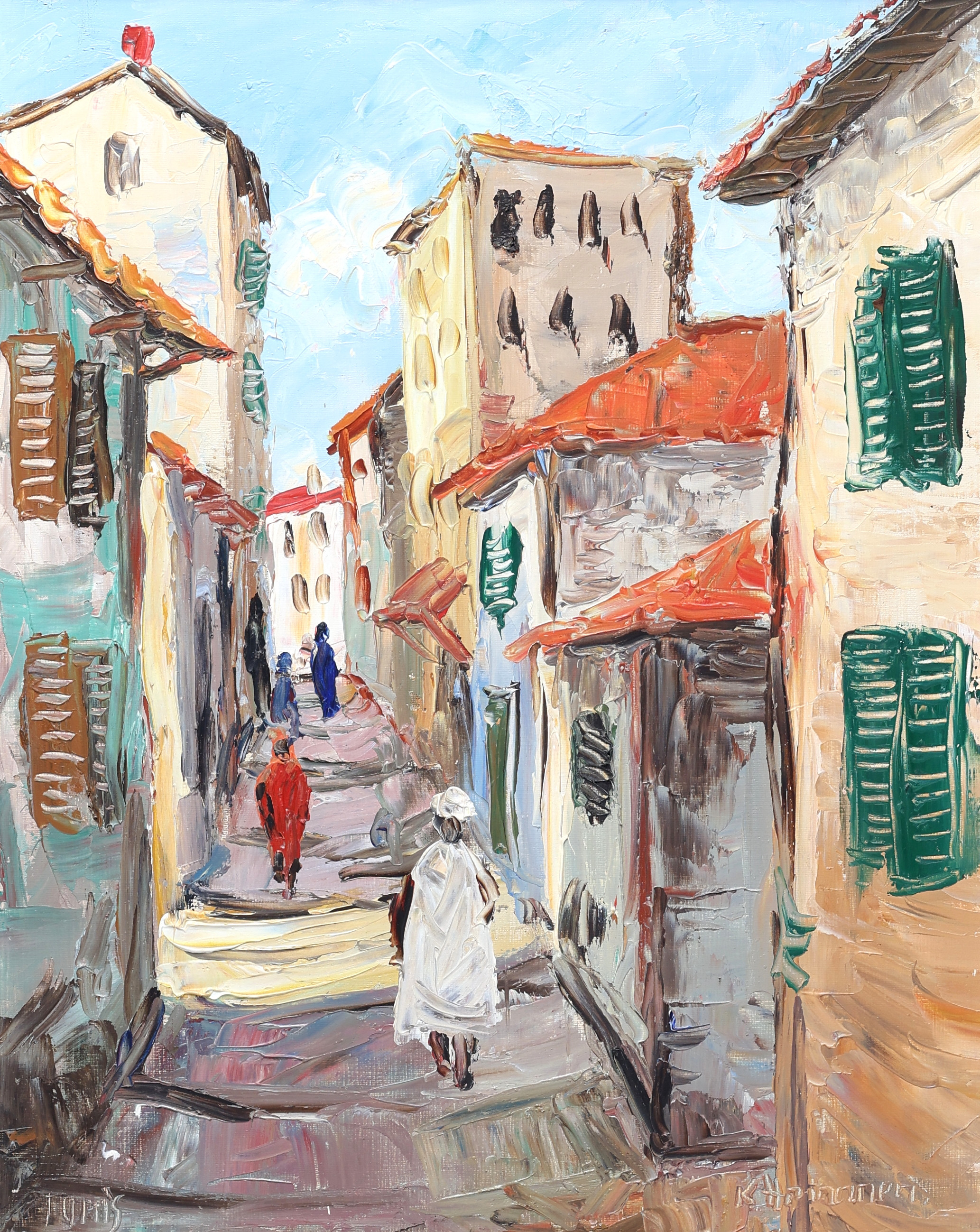 KURT HEINONEN. Olja på duk, motiv från Tunis, signerad.