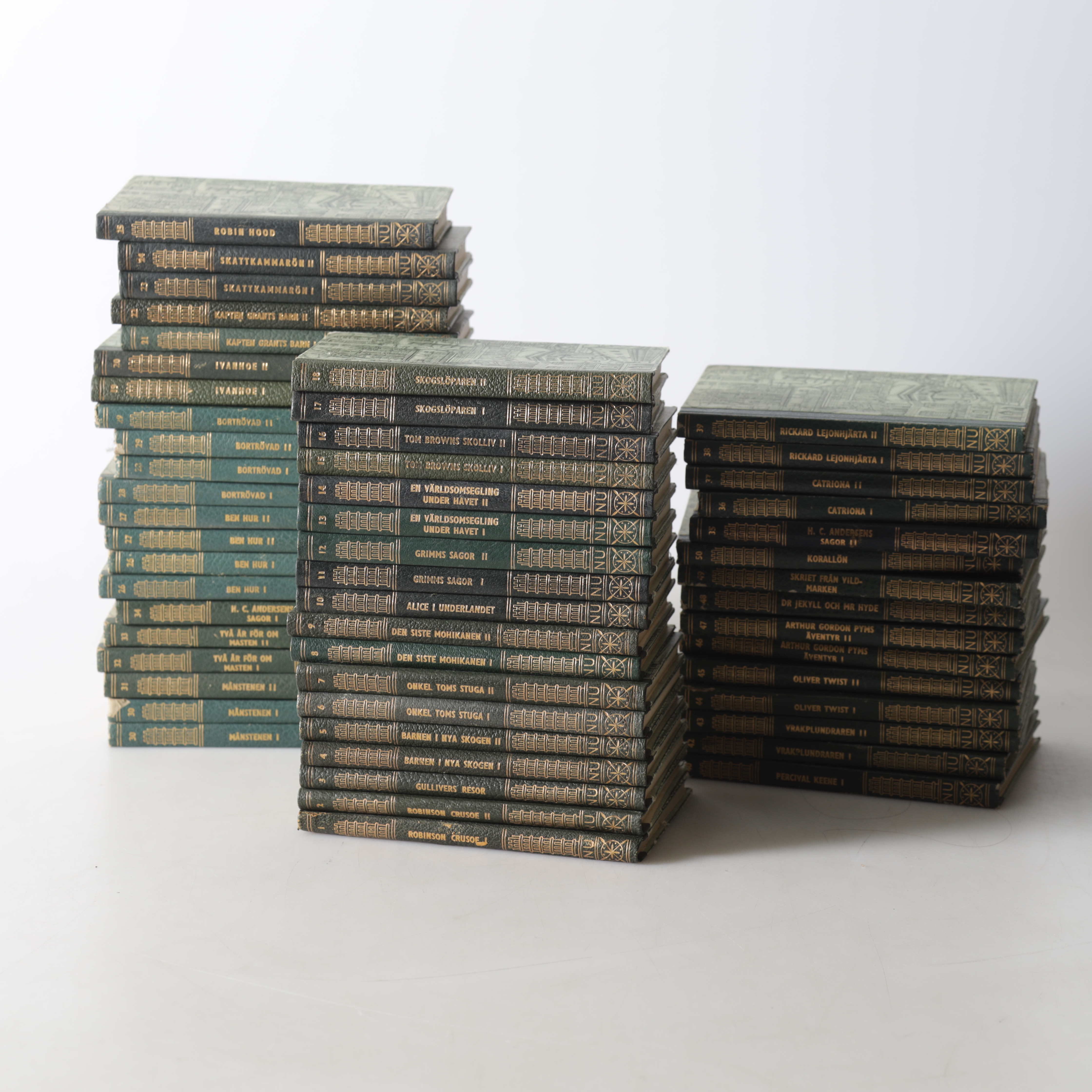 SAGOBÖCKER, 50 + 4 st, "NU-Metoden", Bokförlaget Niloé AB, 1950-tal.