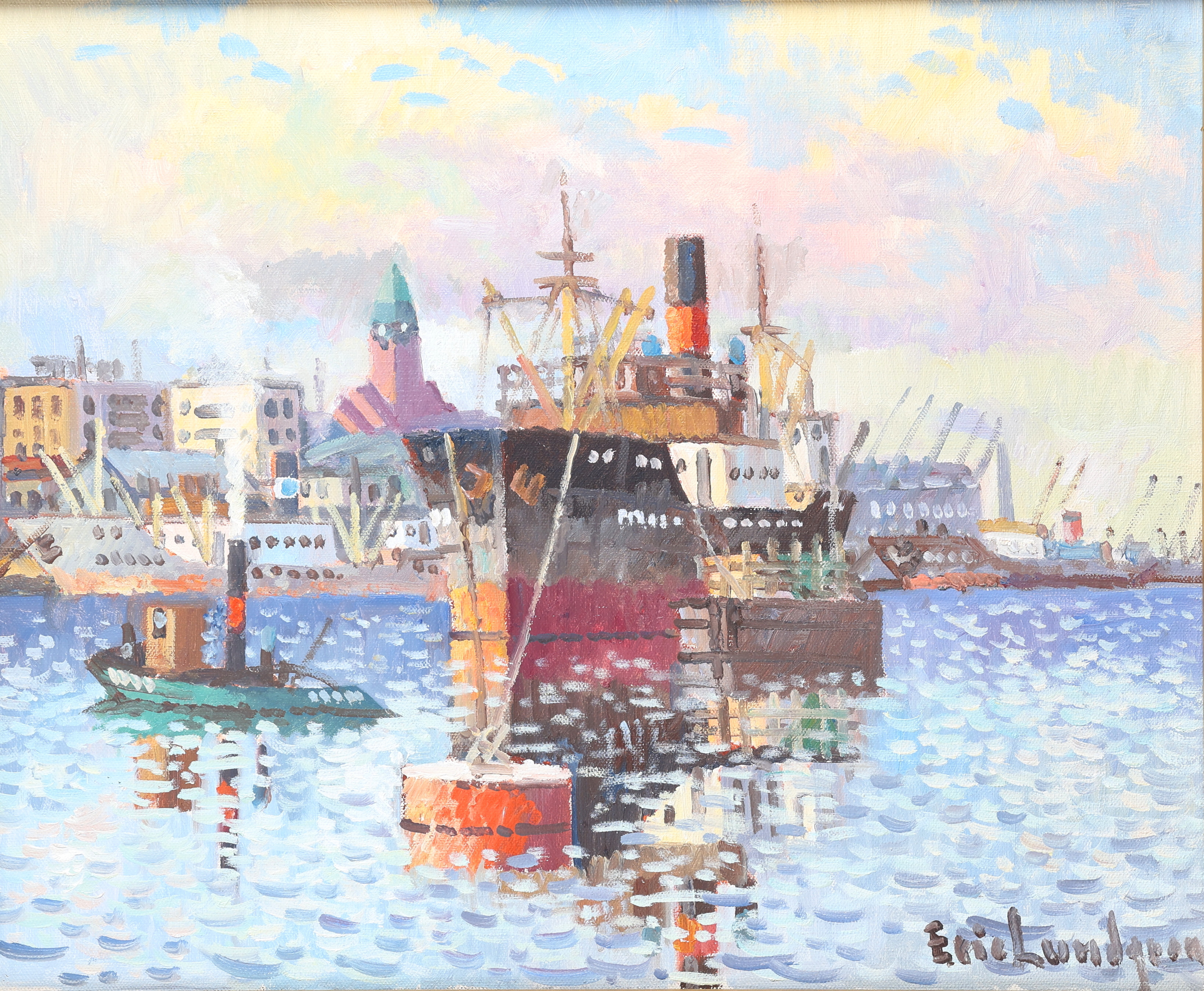 ERIK LUNDGREN. Olja på duk, signerad.