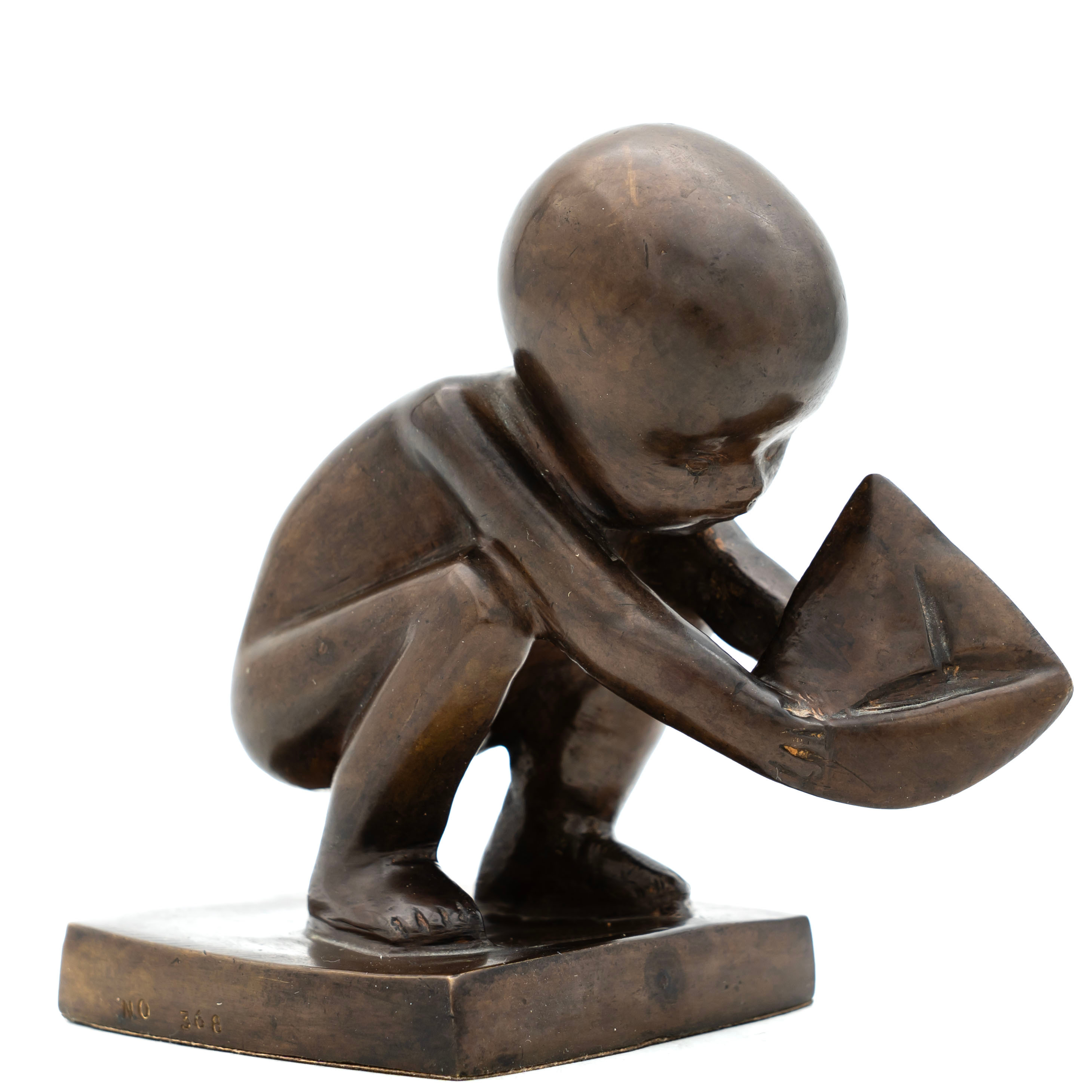 LISA LARSON. "Storseglaren", skulptur, brons, formgiven 1978, Signerad & numrerad: 368.